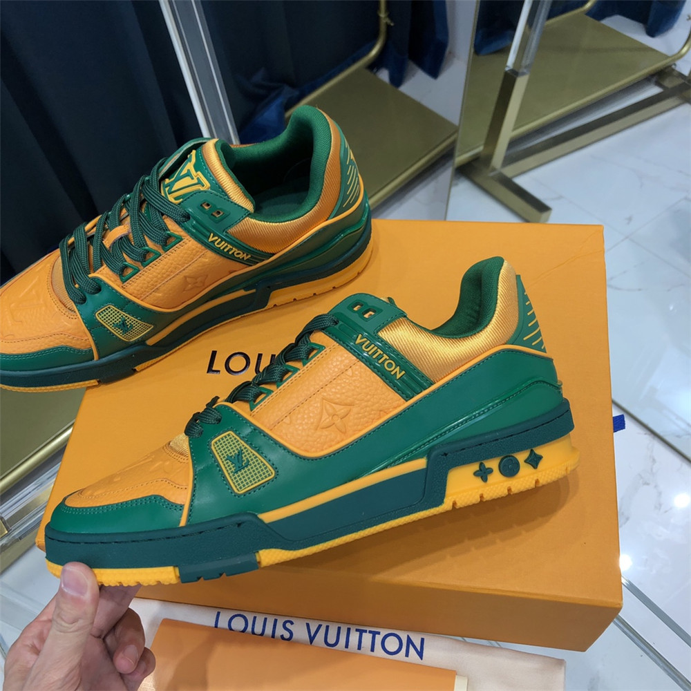 Louis Vuitton Trainer Sneaker In Blue&White - DopestKickz
