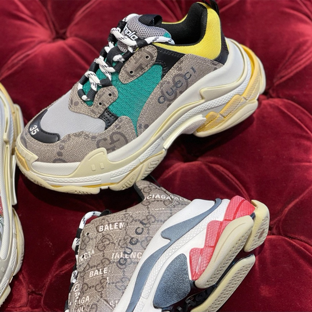 Gucci Men's The Hacker Project Triple S Sneaker(Dilapidated Soles) - DopestKickz
