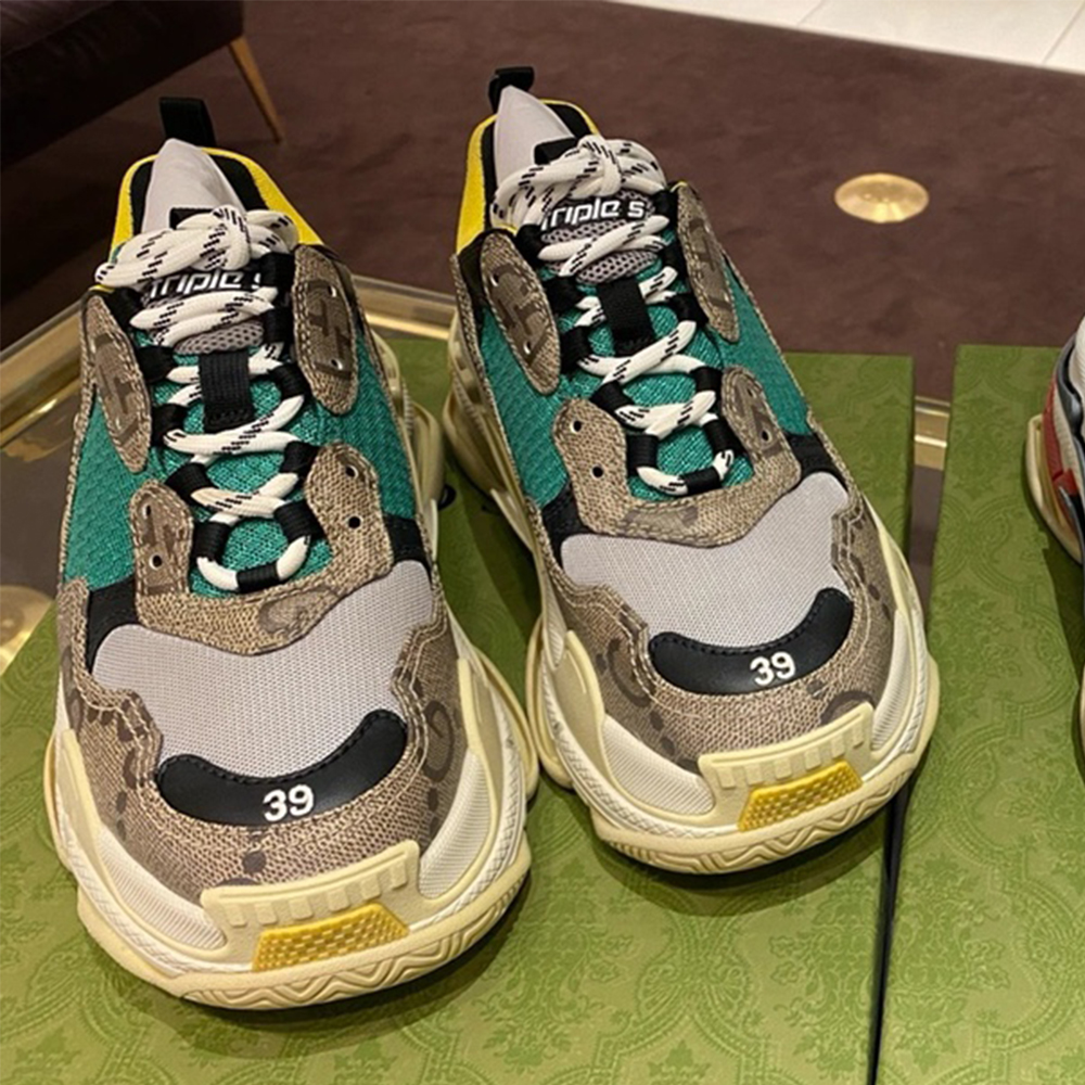 Gucci Men's The Hacker Project Triple S Sneaker(Dilapidated Soles) - DopestKickz