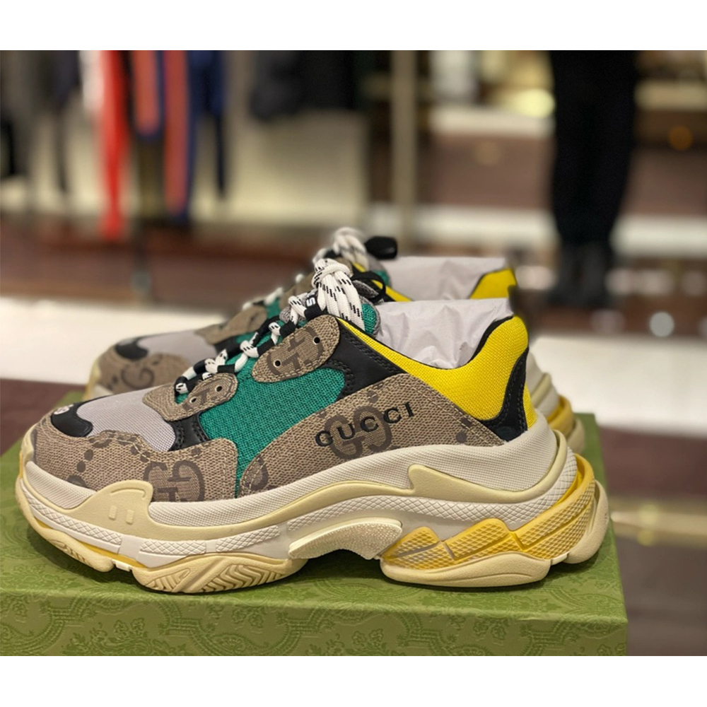 Gucci Men's The Hacker Project Triple S Sneaker(Dilapidated Soles) - DopestKickz