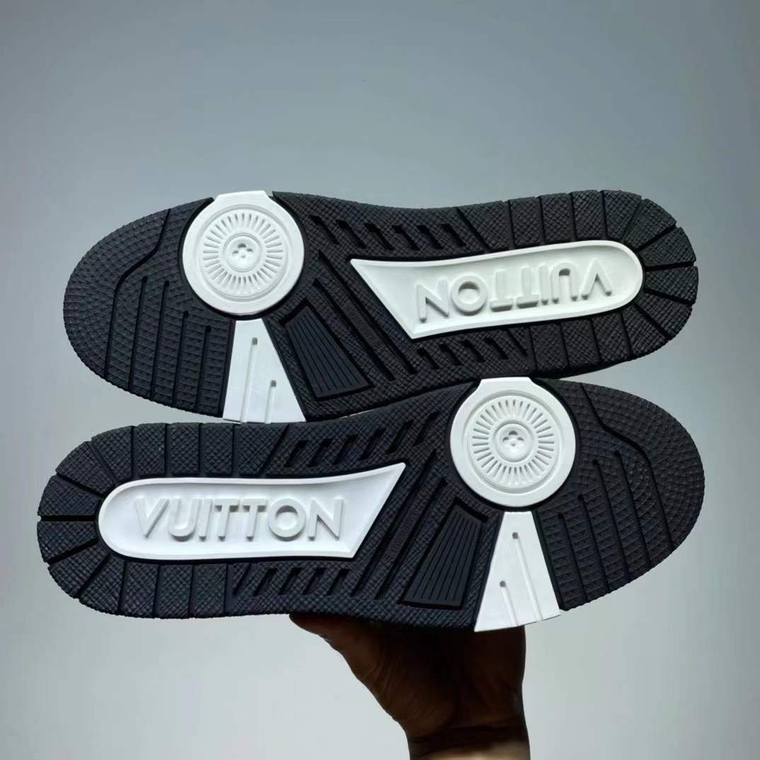 Louis Vuitton Trainer Sneaker Black White Damier - DopestKickz
