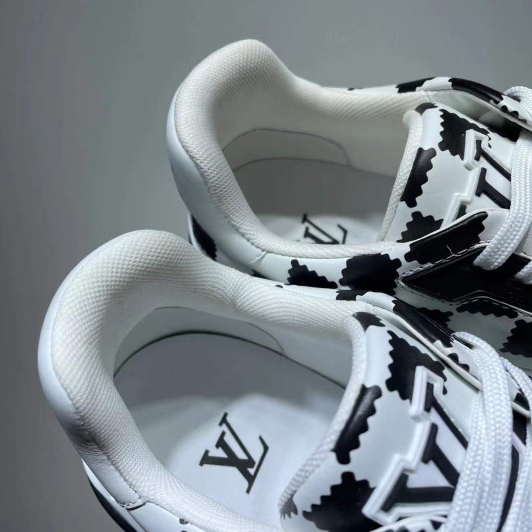 Louis Vuitton Trainer Sneaker Black White Damier - DopestKickz