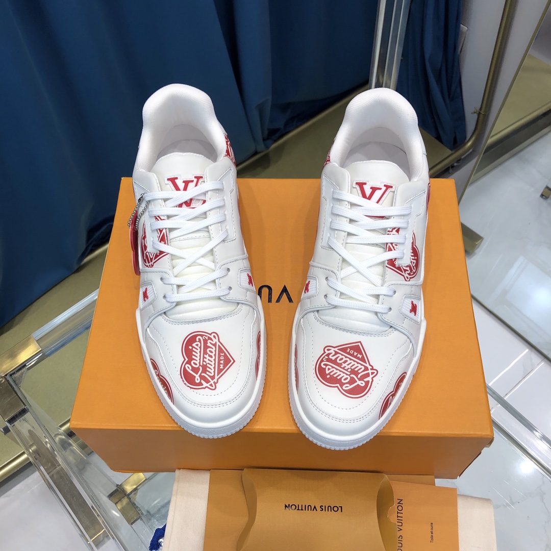 Louis Vuitton Trainer Sneaker Nigo Lv Made White - DopestKickz