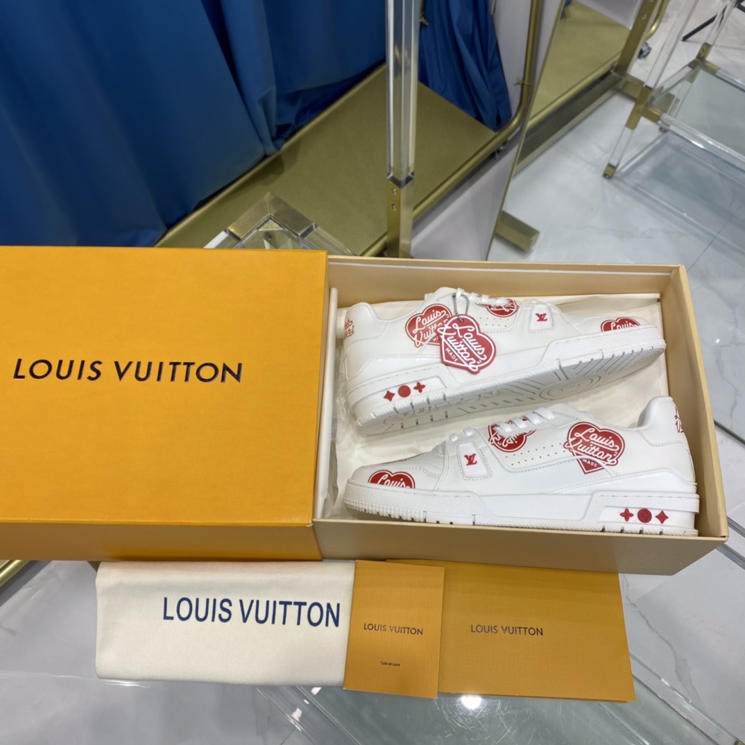 Louis Vuitton Trainer Sneaker Nigo Lv Made White - DopestKickz