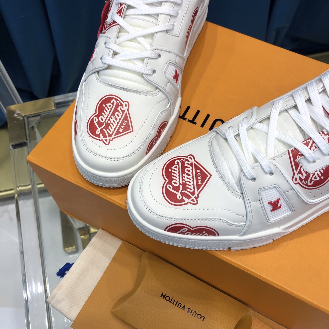 Louis Vuitton Trainer Sneaker Nigo Lv Made White - DopestKickz