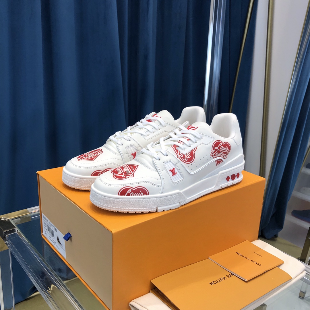 Louis Vuitton Trainer Sneaker Nigo Lv Made White - DopestKickz