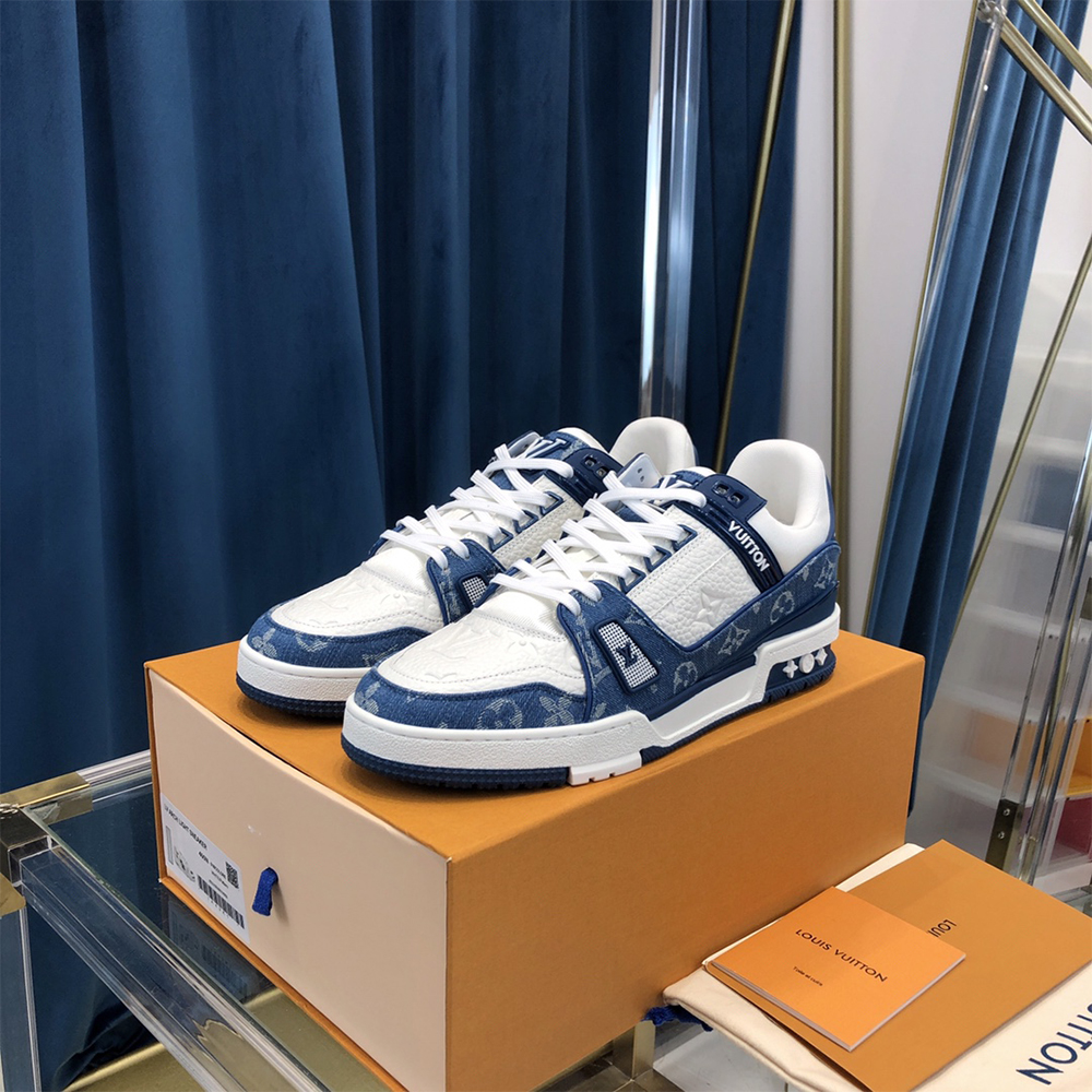 Louis Vuitton Trainer Sneaker  Monogram Denim(upon uk size) - DopestKickz