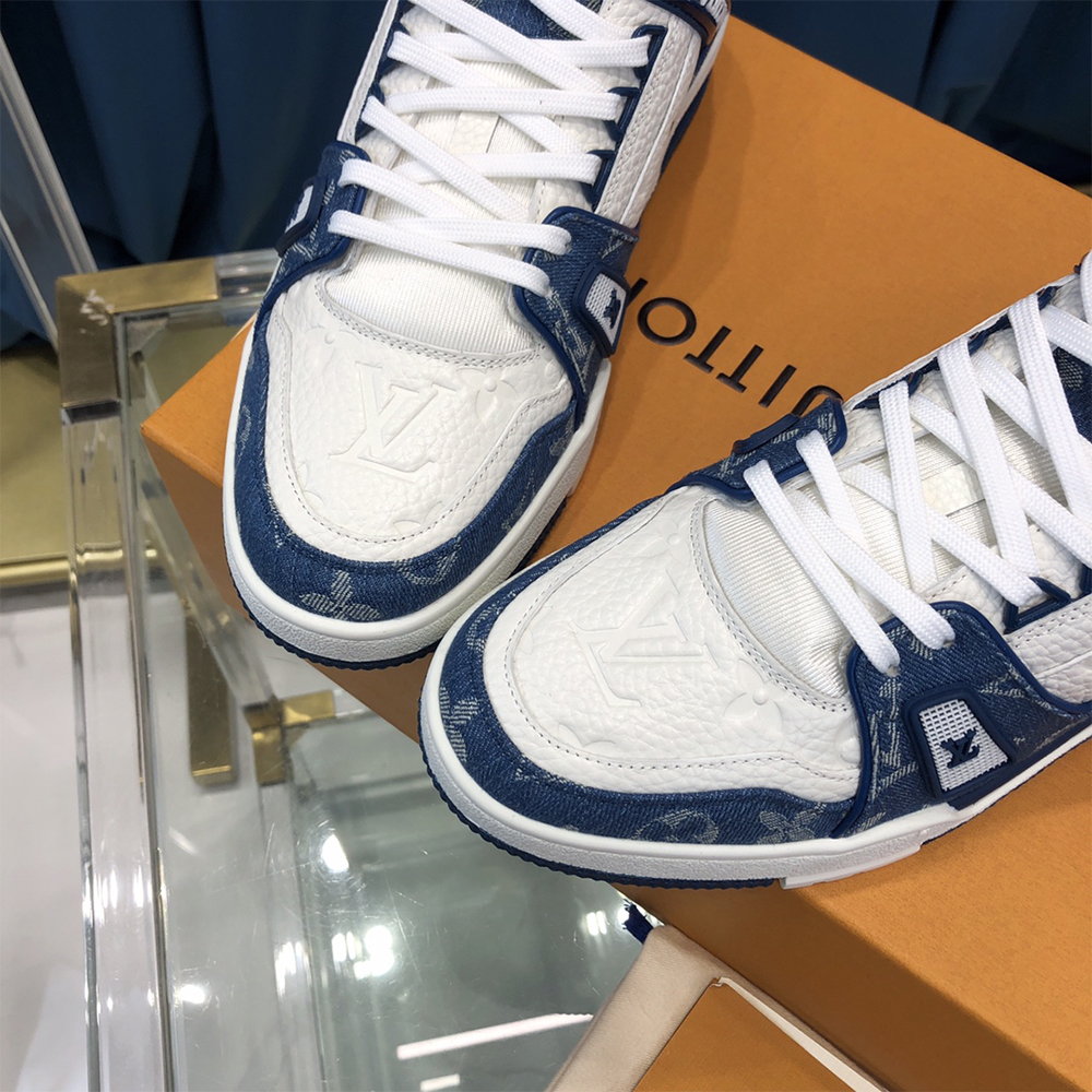 Louis Vuitton Trainer Sneaker  Monogram Denim(upon uk size) - DopestKickz