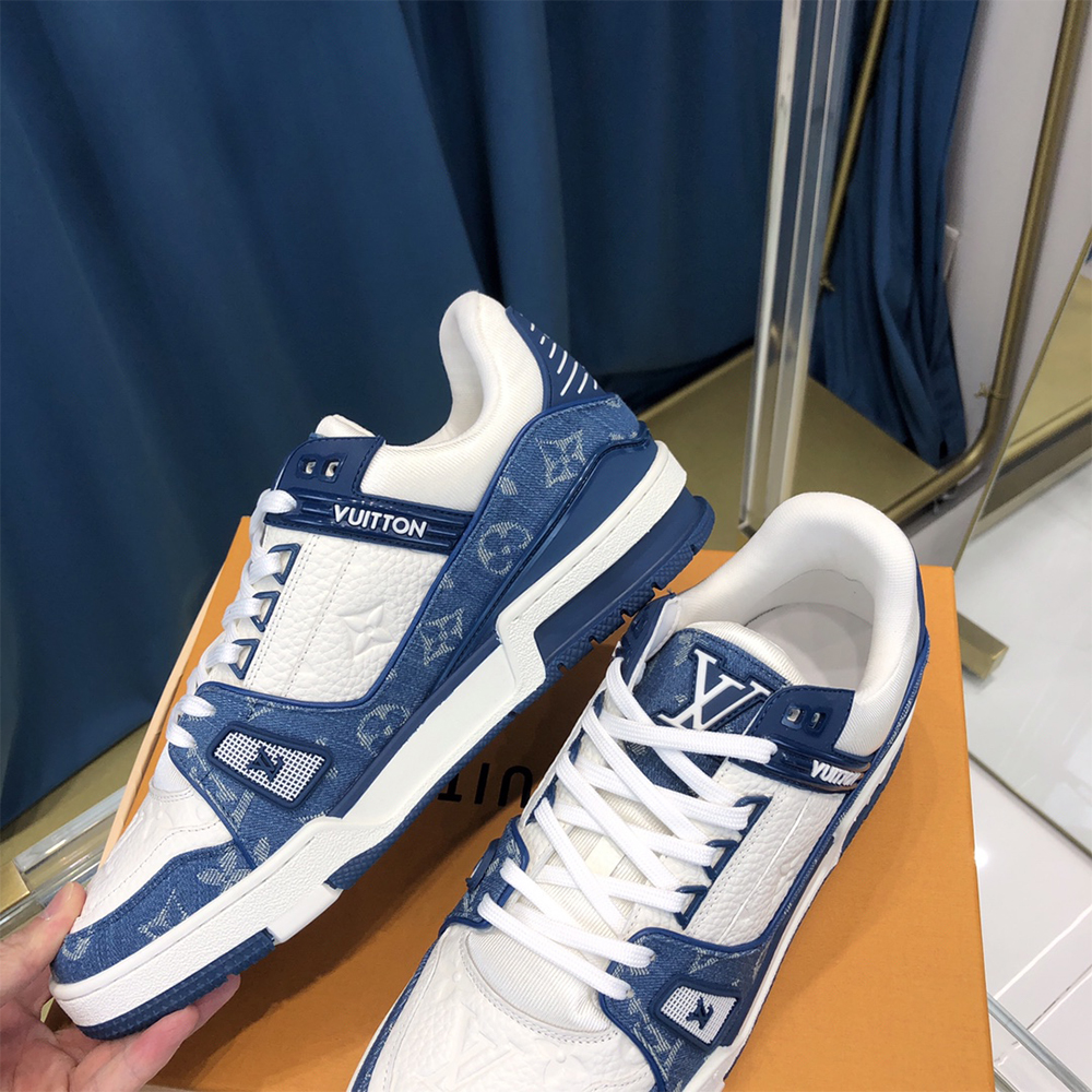 Louis Vuitton Trainer Sneaker  Monogram Denim(upon uk size) - DopestKickz