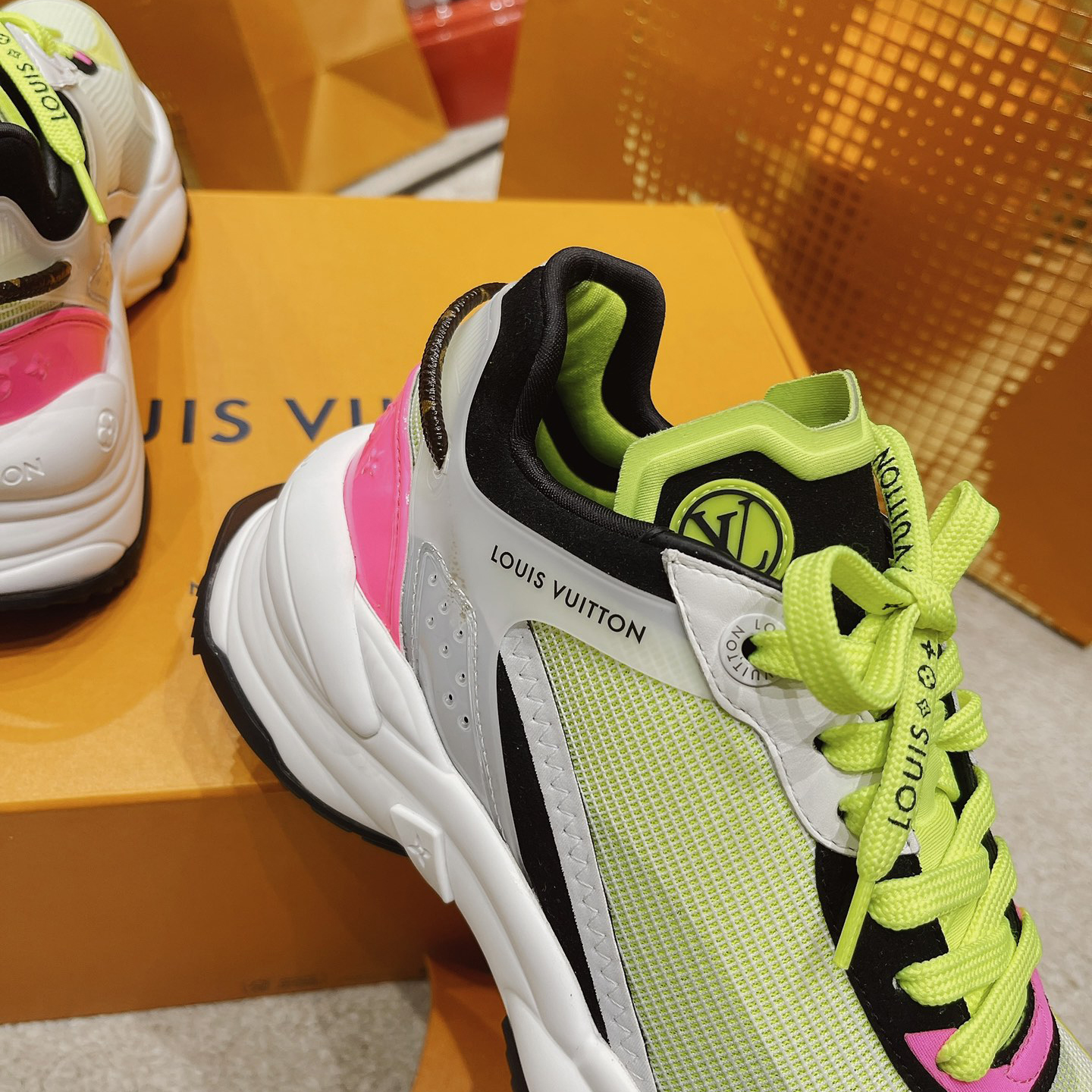 Louis Vuitton Run 55 Sneaker In Green - DopestKickz