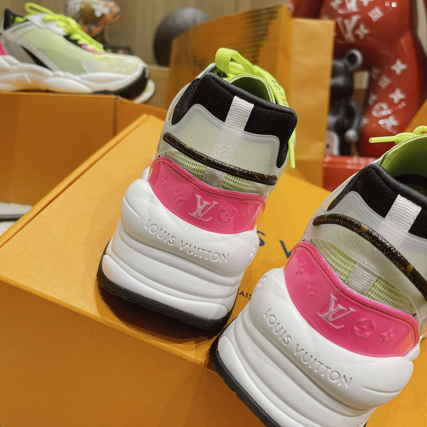 Louis Vuitton Run 55 Sneaker In Green - DopestKickz