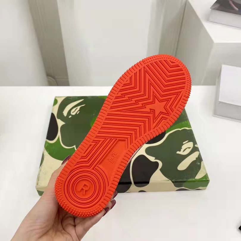Bape A Bathing Ape Sta Low Orange Sneaker - DopestKickz
