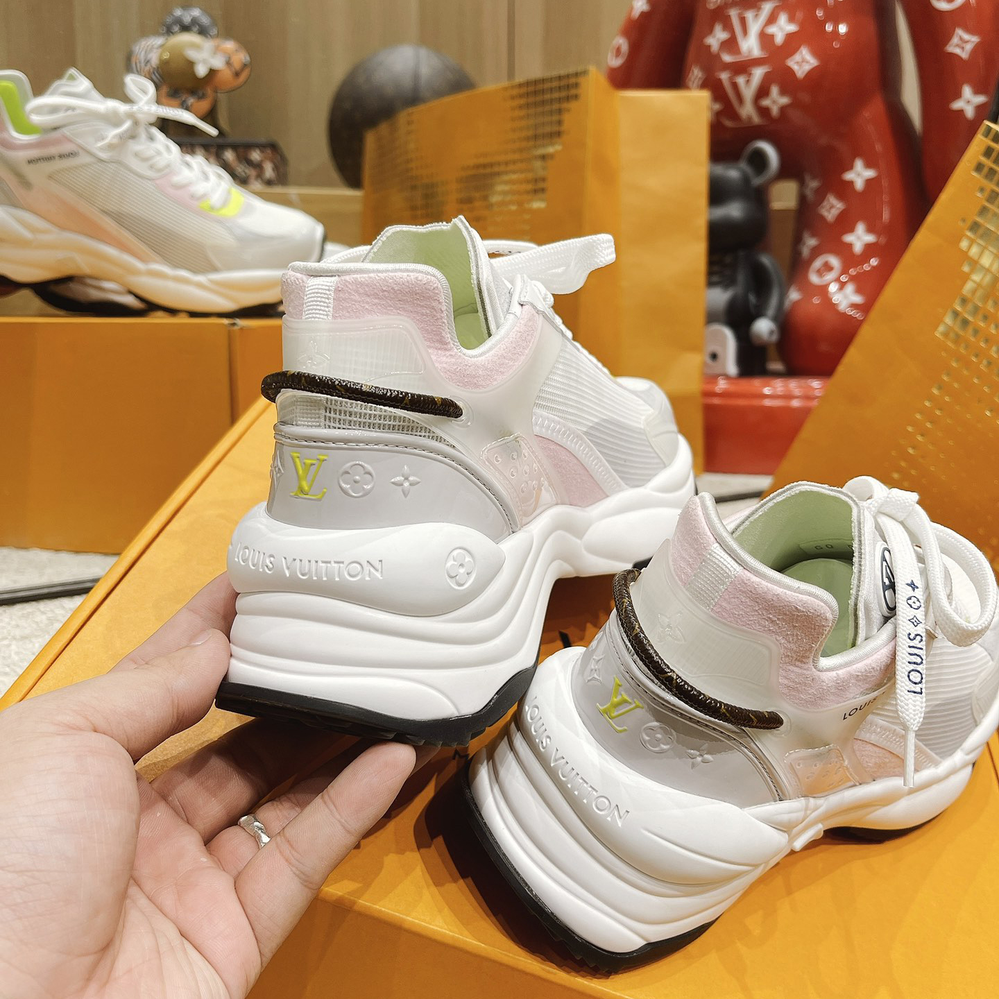 Louis Vuitton Run 55 Sneaker In Grey - DopestKickz
