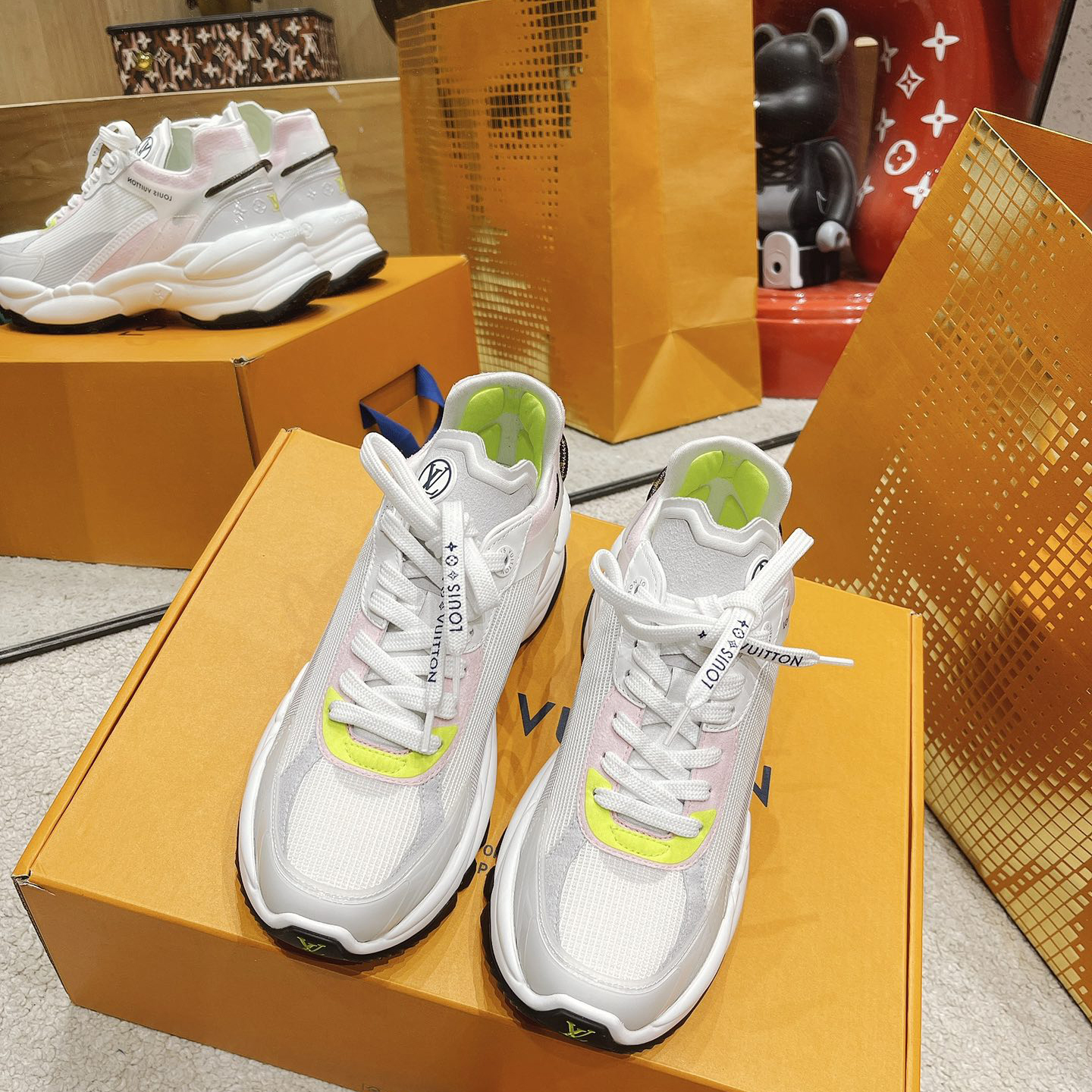 Louis Vuitton Run 55 Sneaker In Grey - DopestKickz