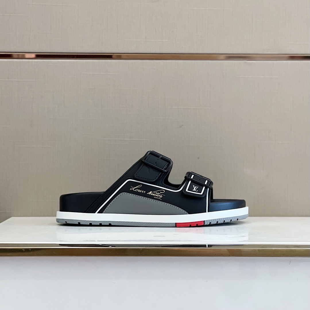 Louis Vuitton Trainer Mule In Black & Grey - DopestKickz