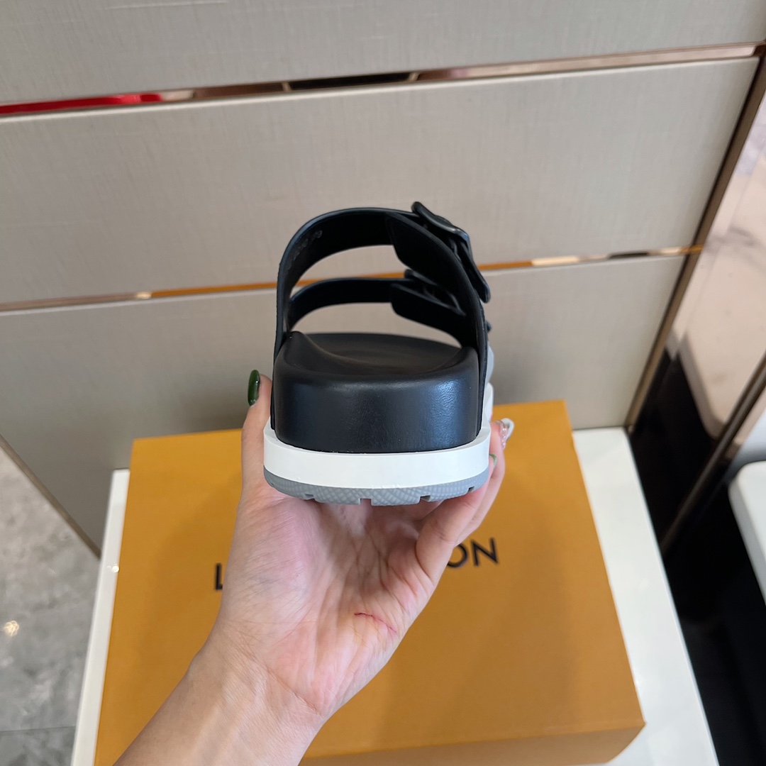 Louis Vuitton Trainer Mule In Black & Grey - DopestKickz