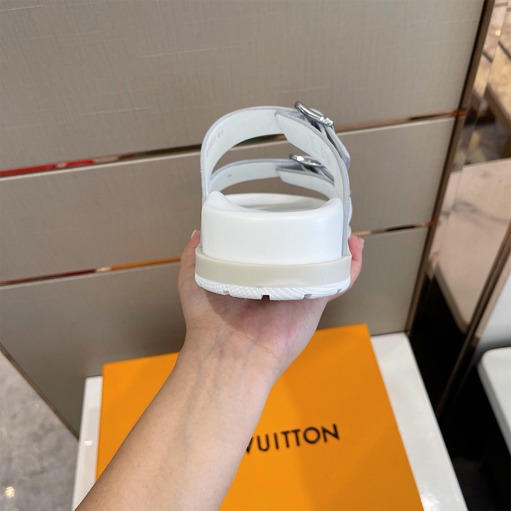 Louis Vuitton Trainer Mule In Silver - DopestKickz