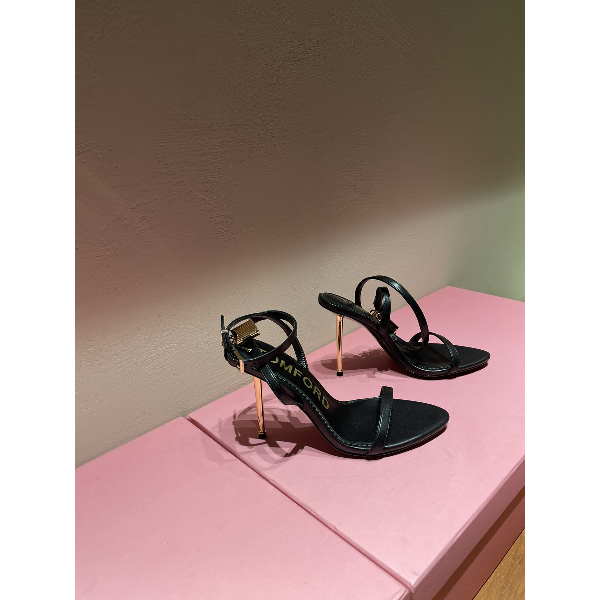 Tom Ford Black Padlock Sandals - DopestKickz