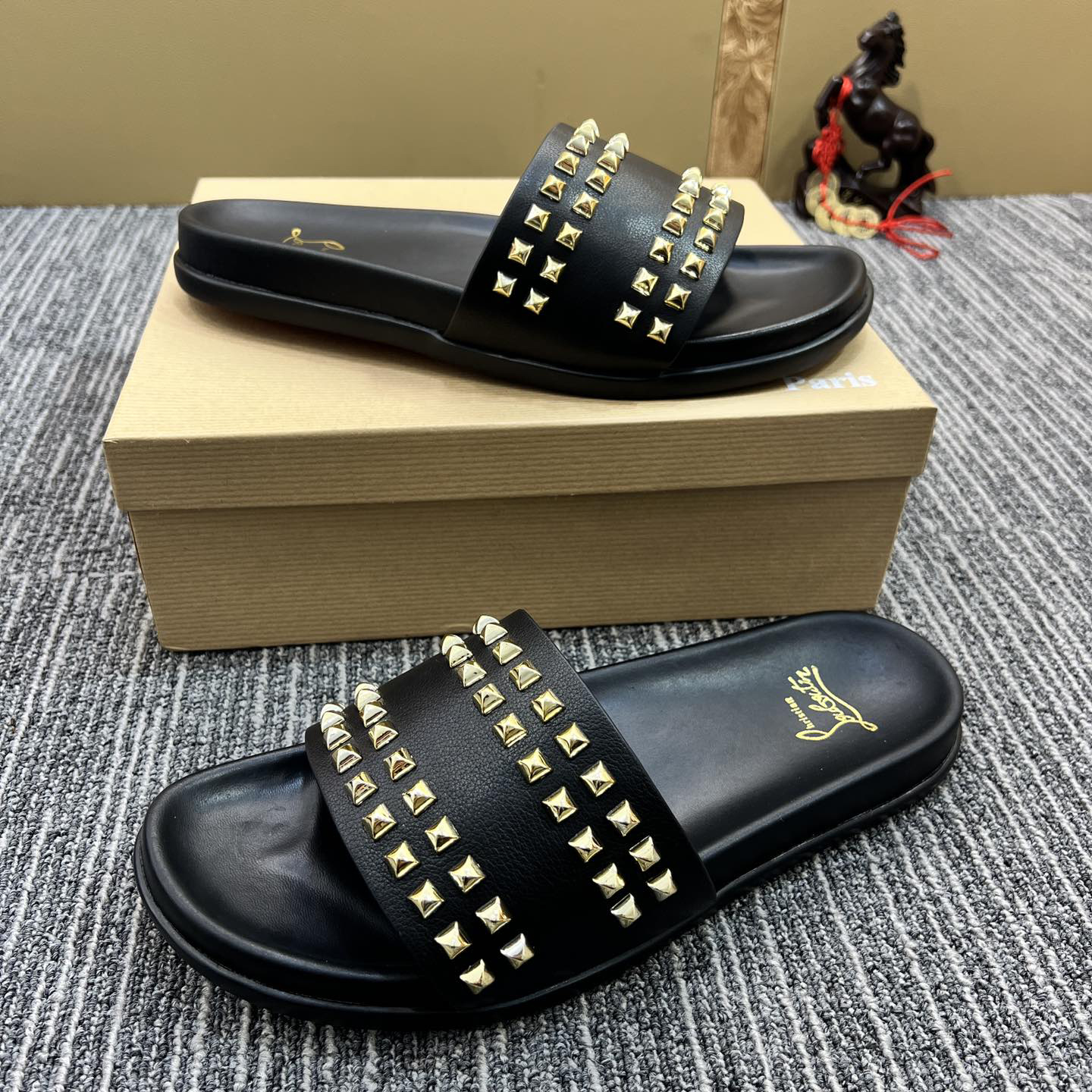 Christian Louboutin  Men Slippers Flats - DopestKickz