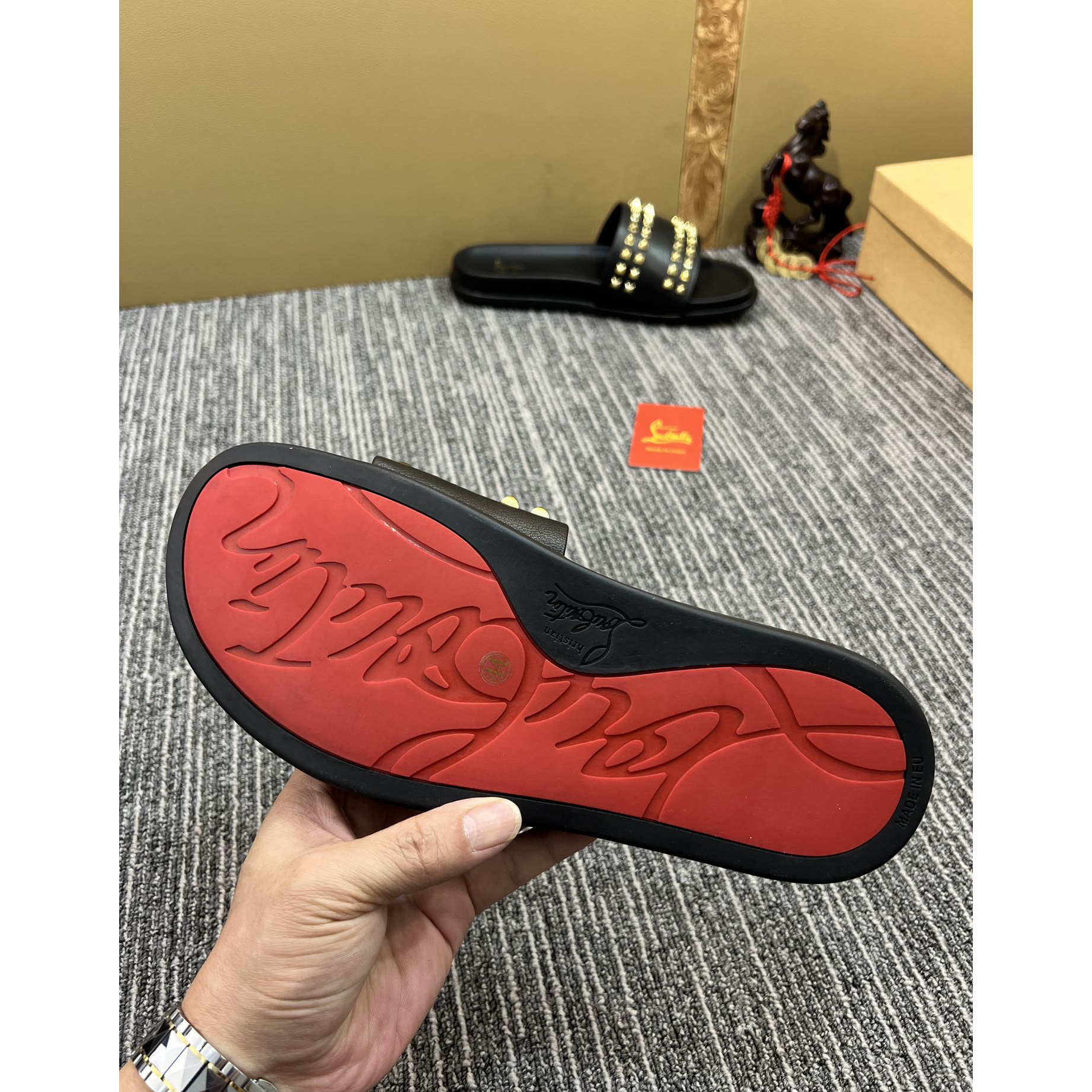 Christian Louboutin  Men Slippers Flats - DopestKickz