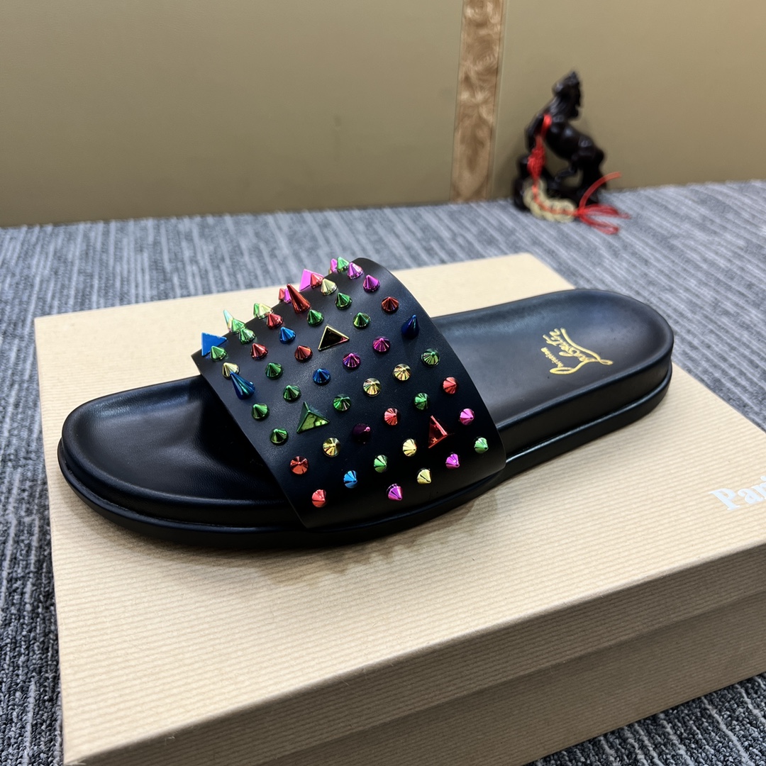 Christian Louboutin  Men Slippers Flats - DopestKickz