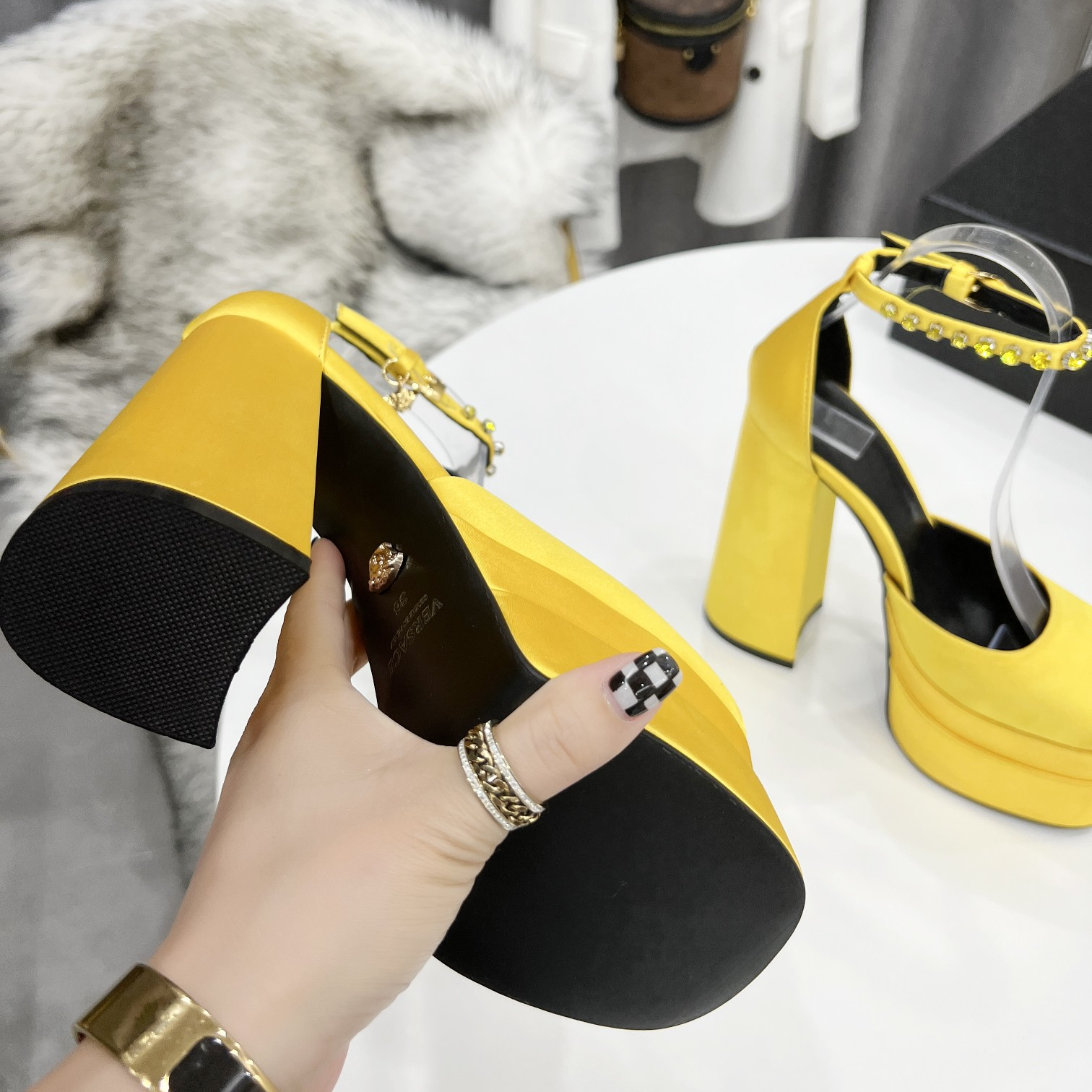Versace High Heel Sandals - DopestKickz