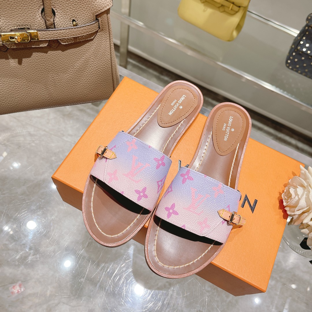 Louis Vuitton Lock It Flat Mule - DopestKickz