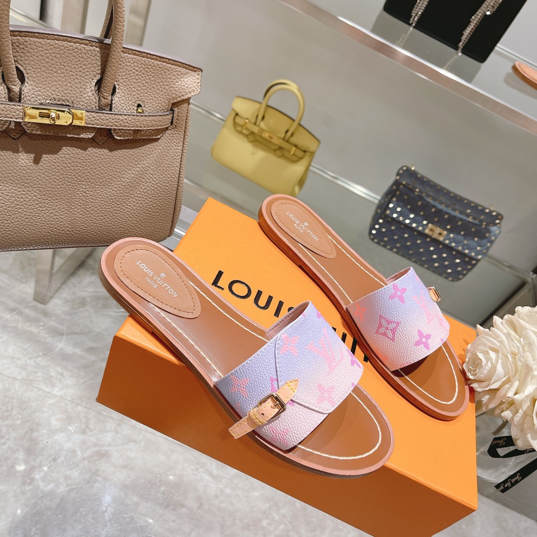 Louis Vuitton Lock It Flat Mule - DopestKickz