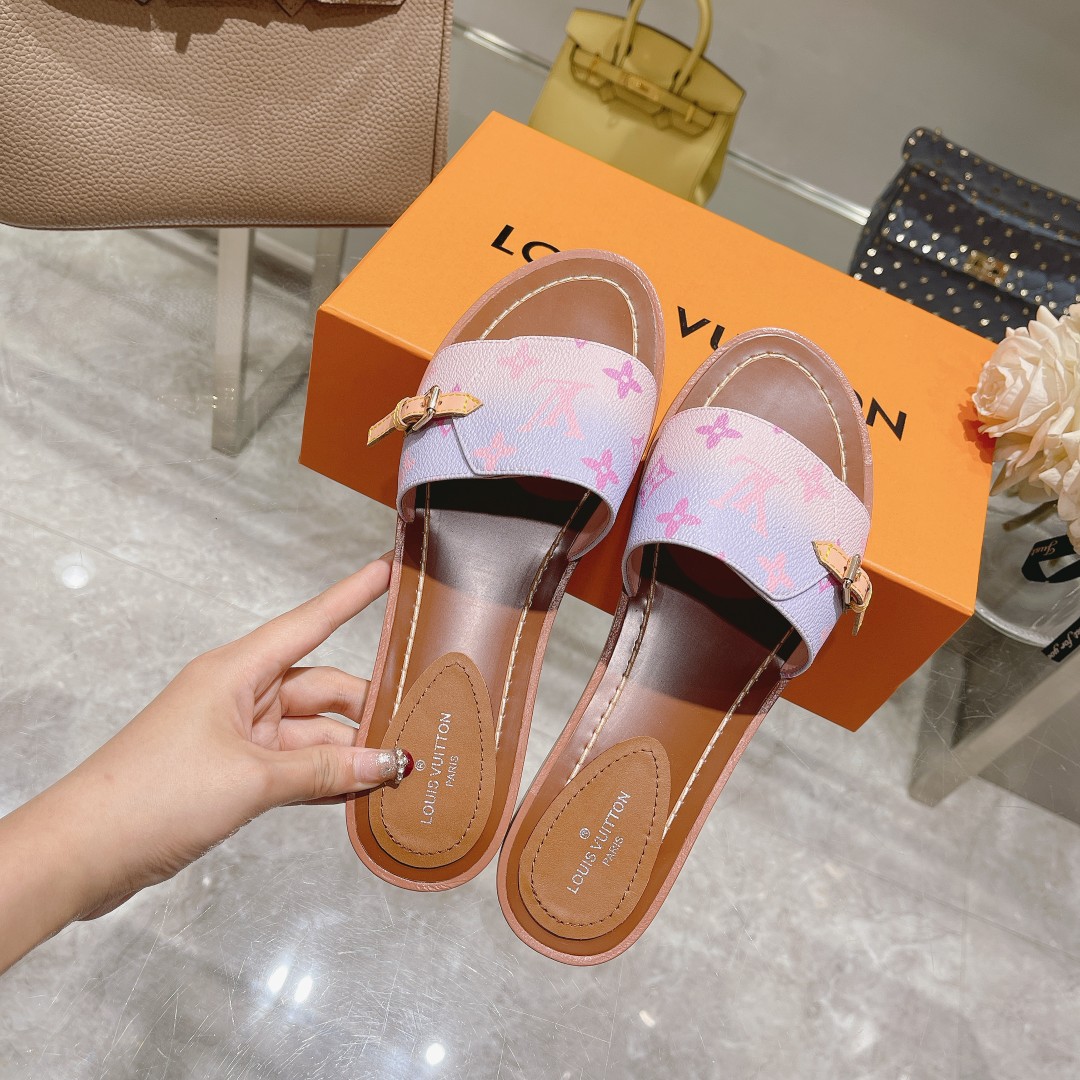 Louis Vuitton Lock It Flat Mule - DopestKickz