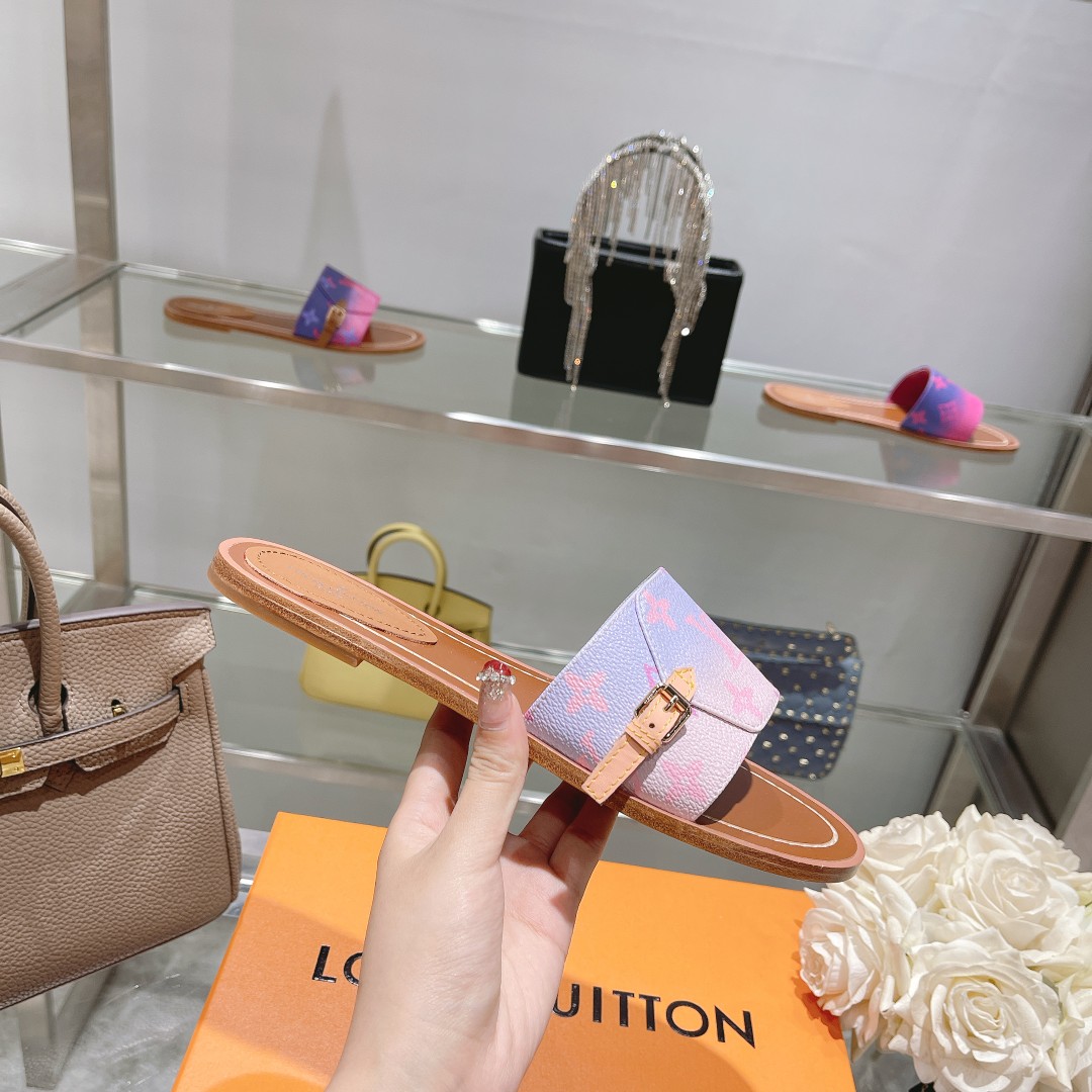 Louis Vuitton Lock It Flat Mule - DopestKickz