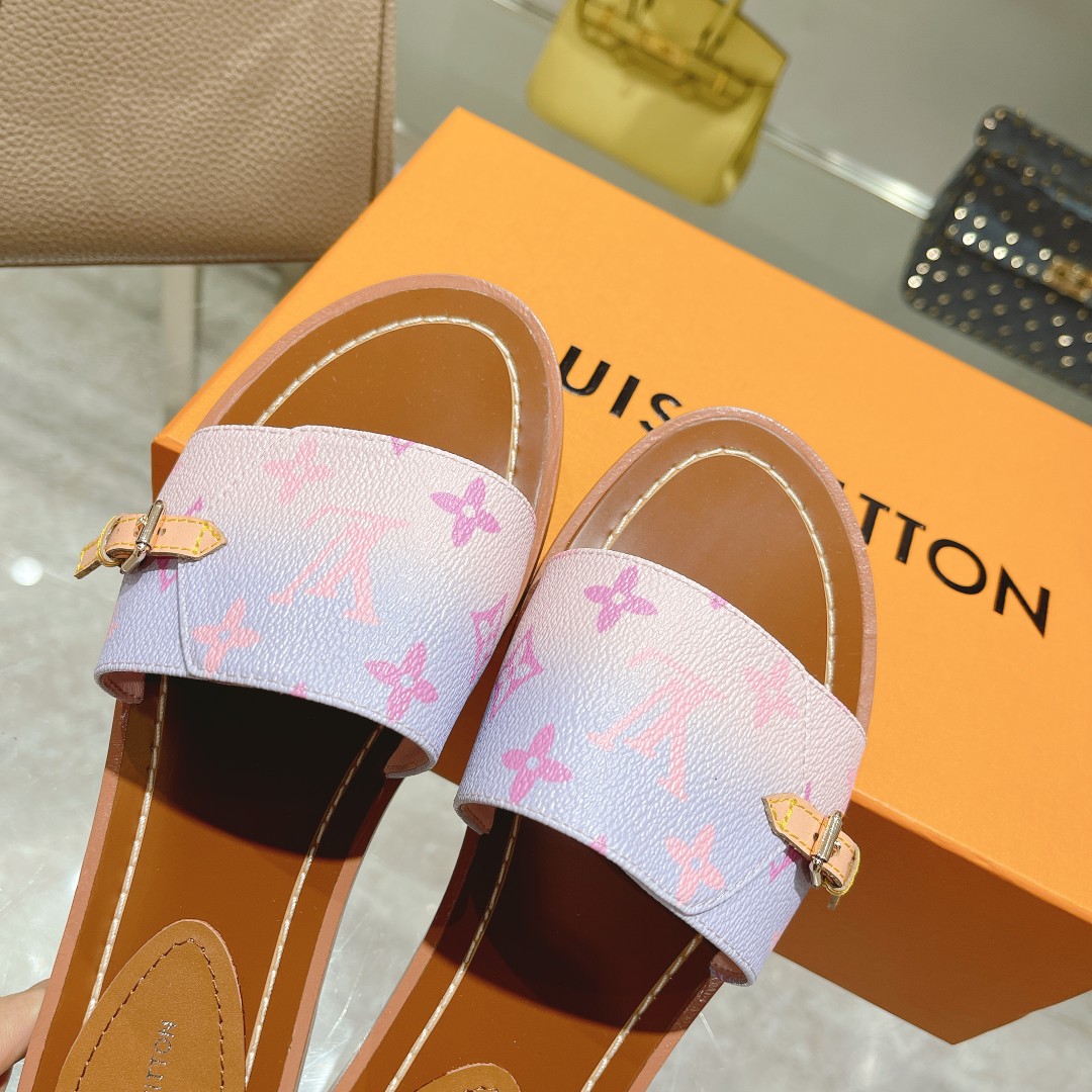 Louis Vuitton Lock It Flat Mule - DopestKickz