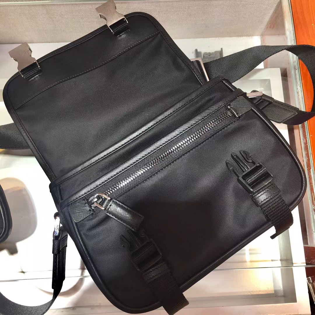 Prada Re-Nylon And Saffiano Leather Shoulder Bag(22-16-8.5cm)   2VD034 - DopestKickz