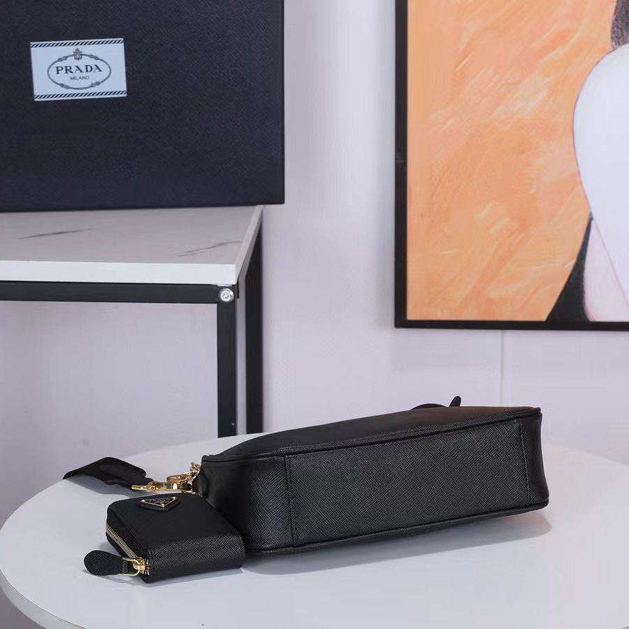 Prada Logo Print Shoulder Bag - DopestKickz