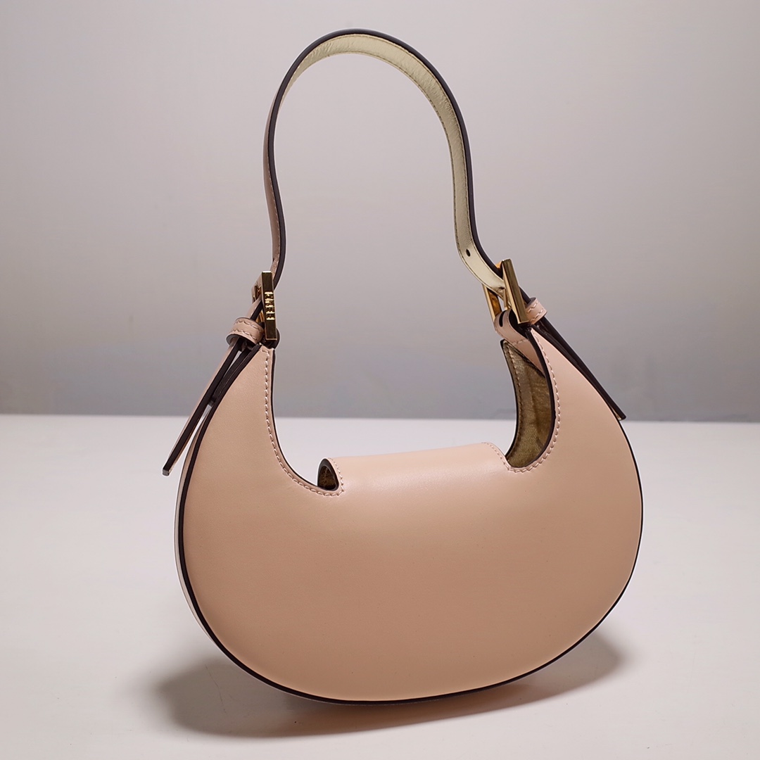 Fendi Cookie Pink Leather Mini Handbag（22-17.5-4.5cm） - DopestKickz