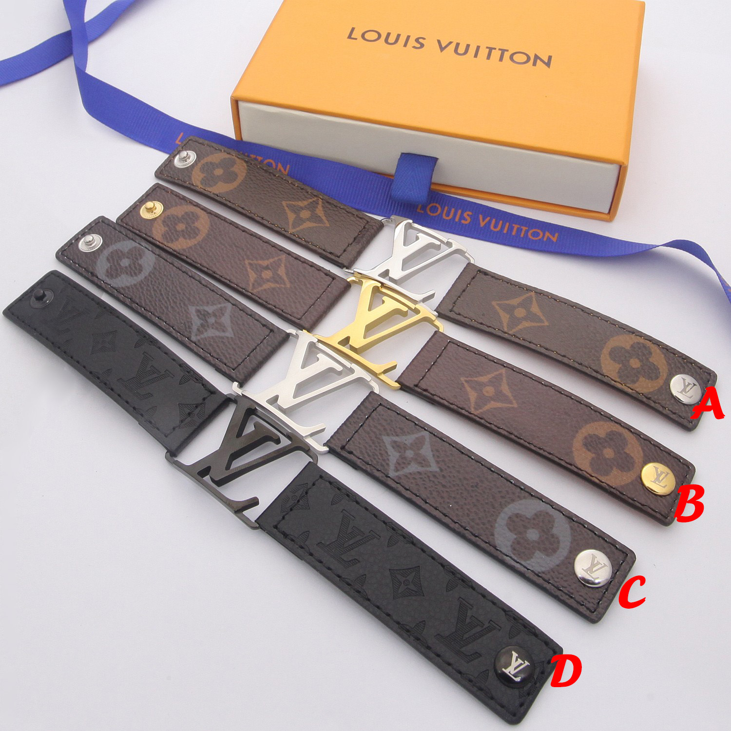 Louis Vuitton Monogram Leather Bracelet - DopestKickz