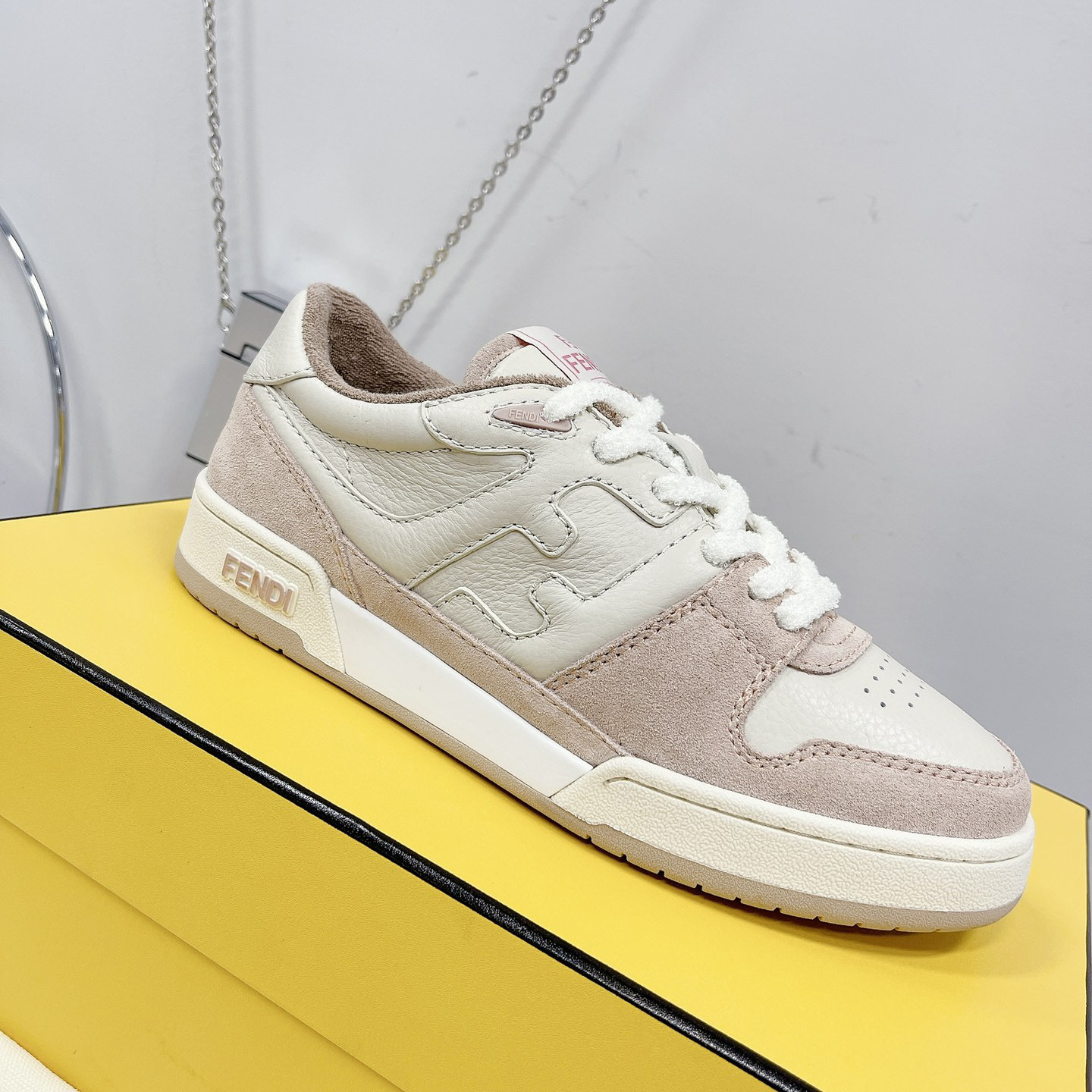 Fendi Match Pink Suede Low Tops Sneaker - DopestKickz