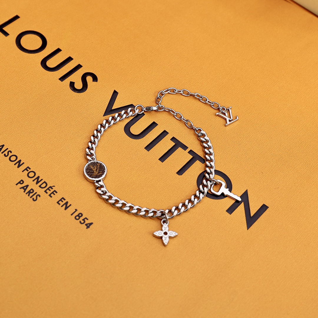 Louis Vuitton Monogram Lock Bracelet - DopestKickz