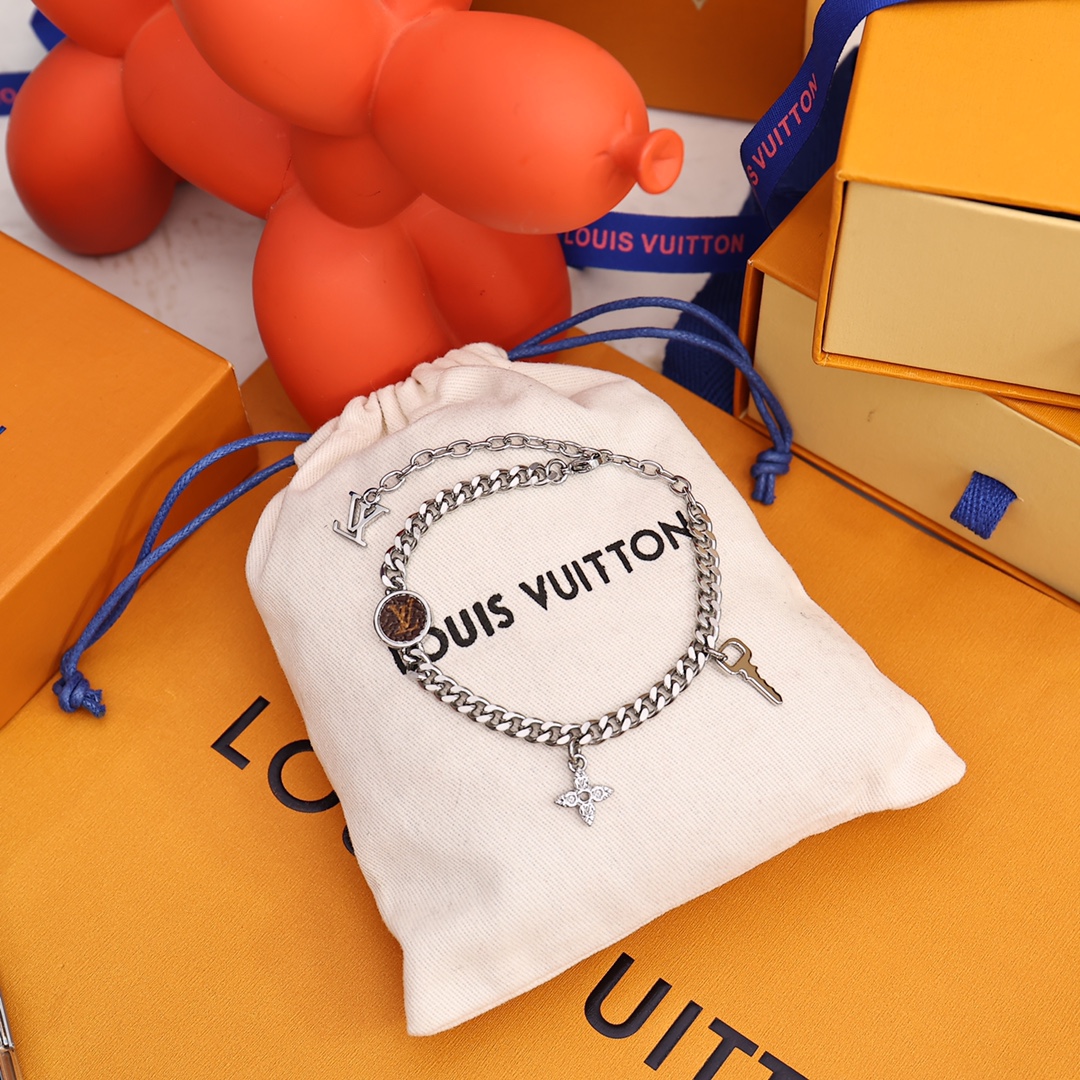 Louis Vuitton Monogram Lock Bracelet - DopestKickz