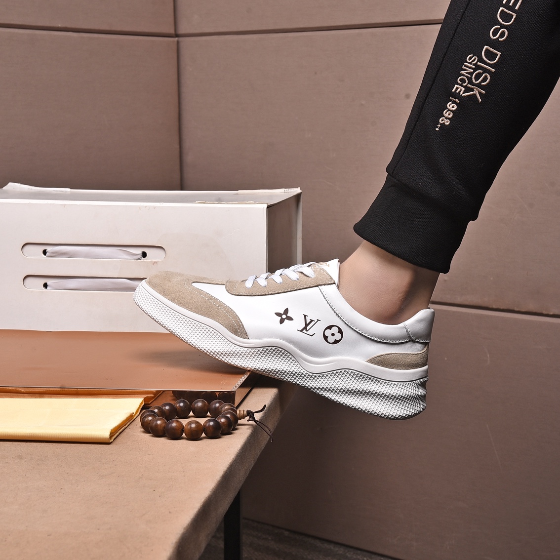 Louis Vuitton Men's Logo Sneaker - DopestKickz