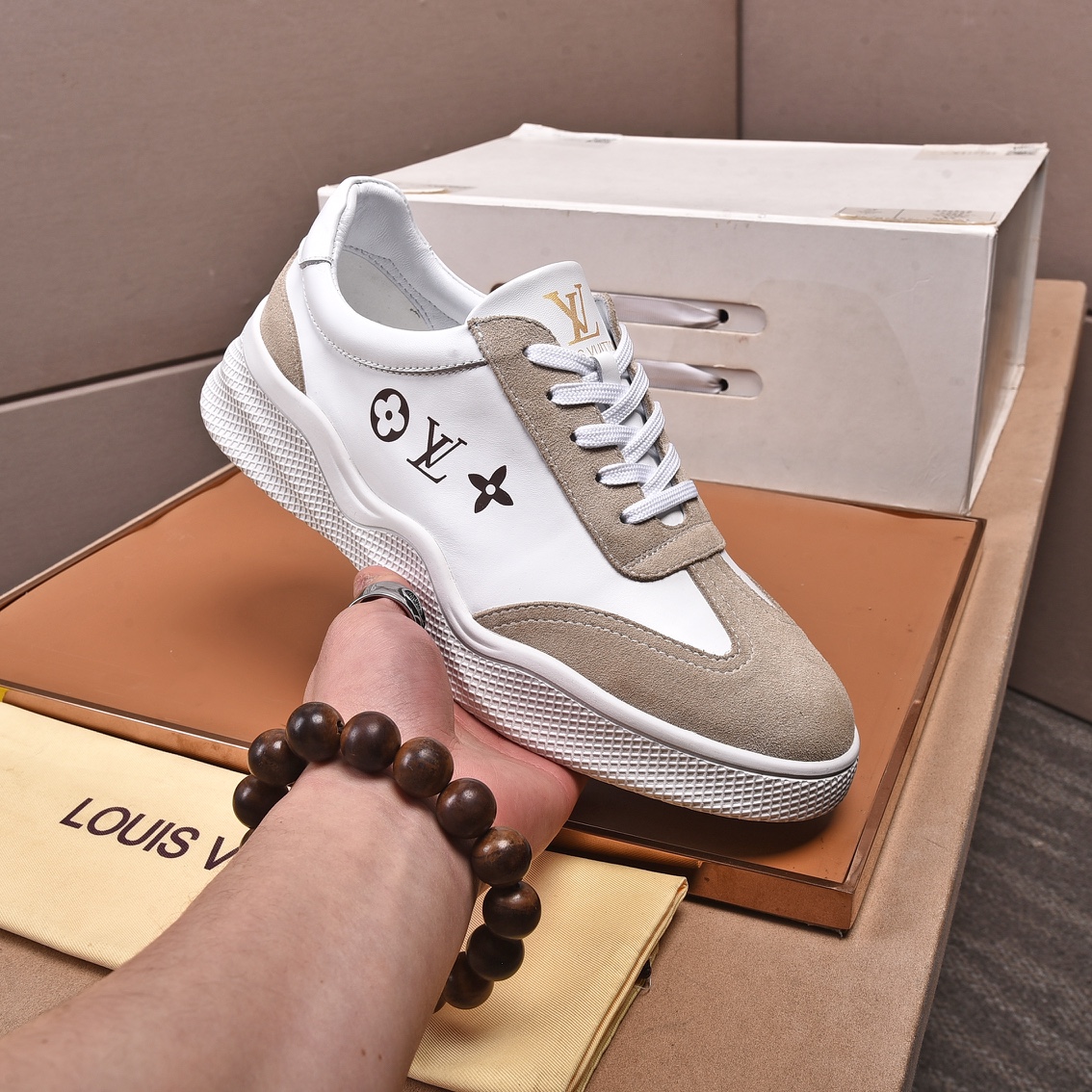 Louis Vuitton Men's Logo Sneaker - DopestKickz