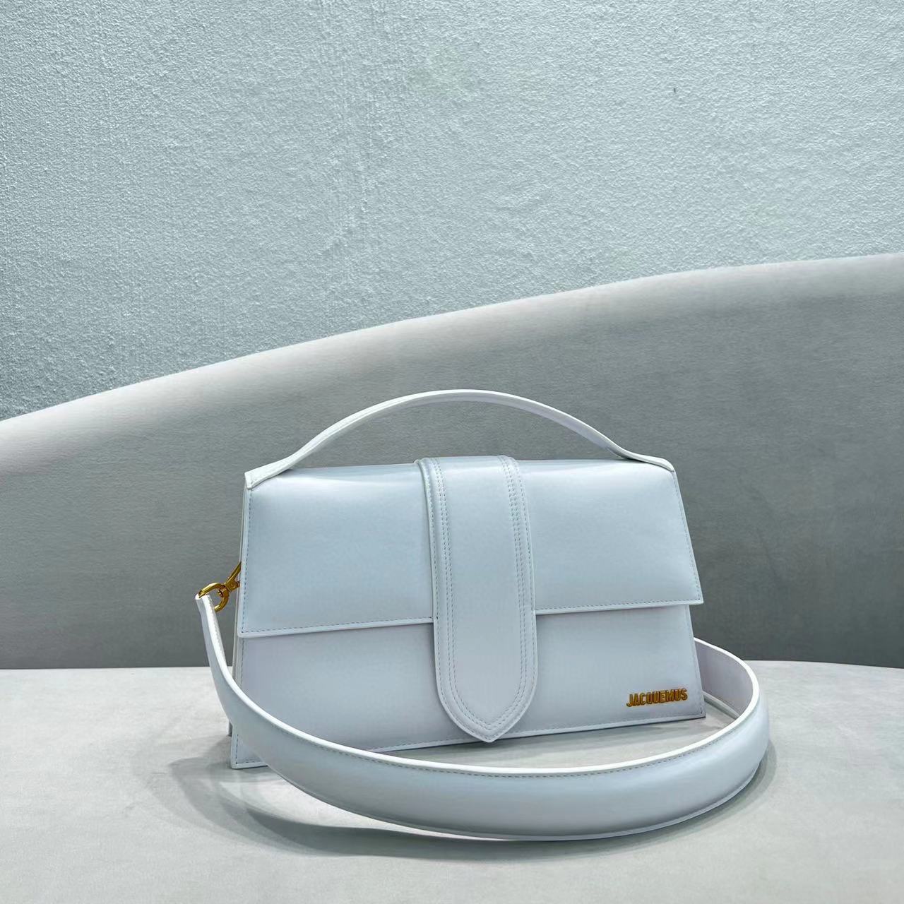 Jacquemus Leather  Handbag In White - DopestKickz