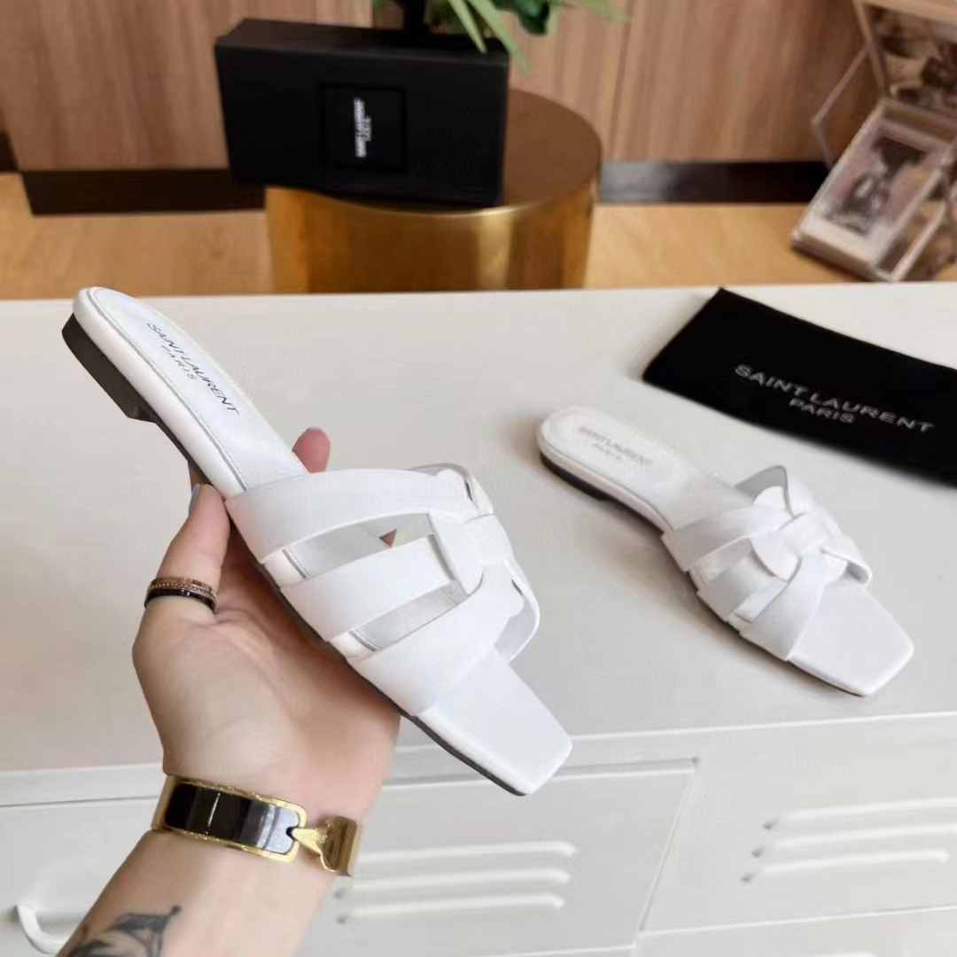 Saint Laurent Tribute Intertwing-Strap Sandals - DopestKickz