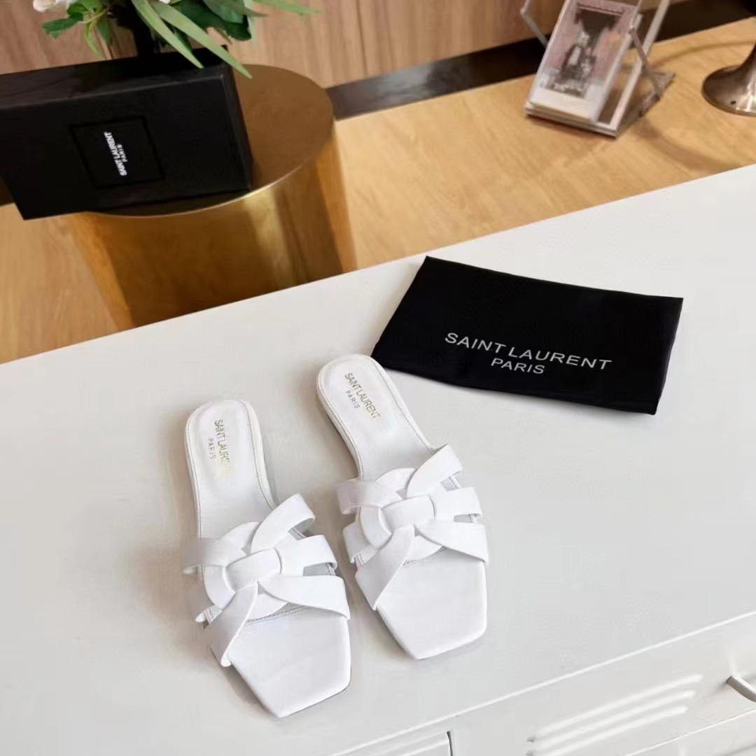 Saint Laurent Tribute Intertwing-Strap Sandals - DopestKickz
