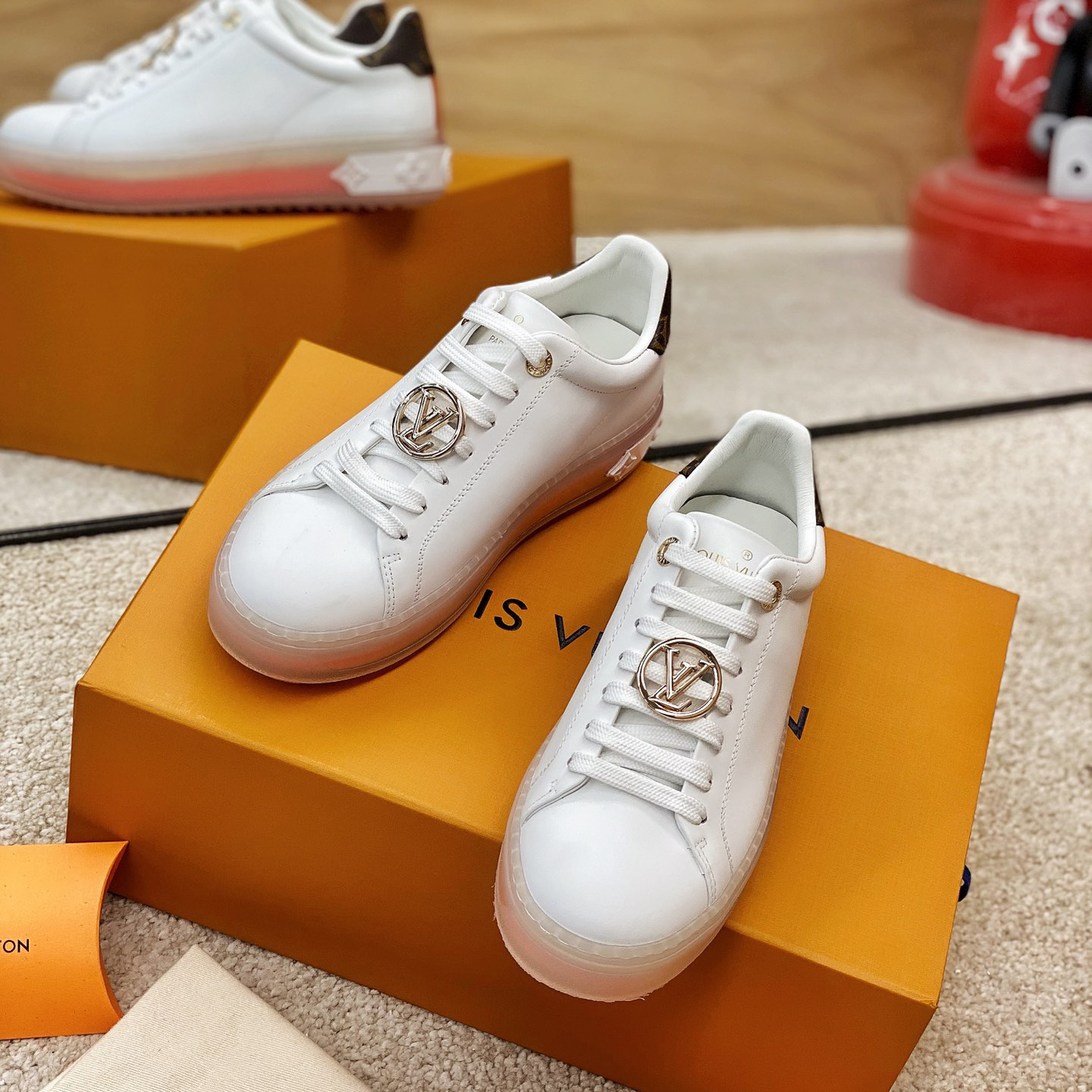 Louis Vuitton Logo Transparent Sole Sneaker  - DopestKickz