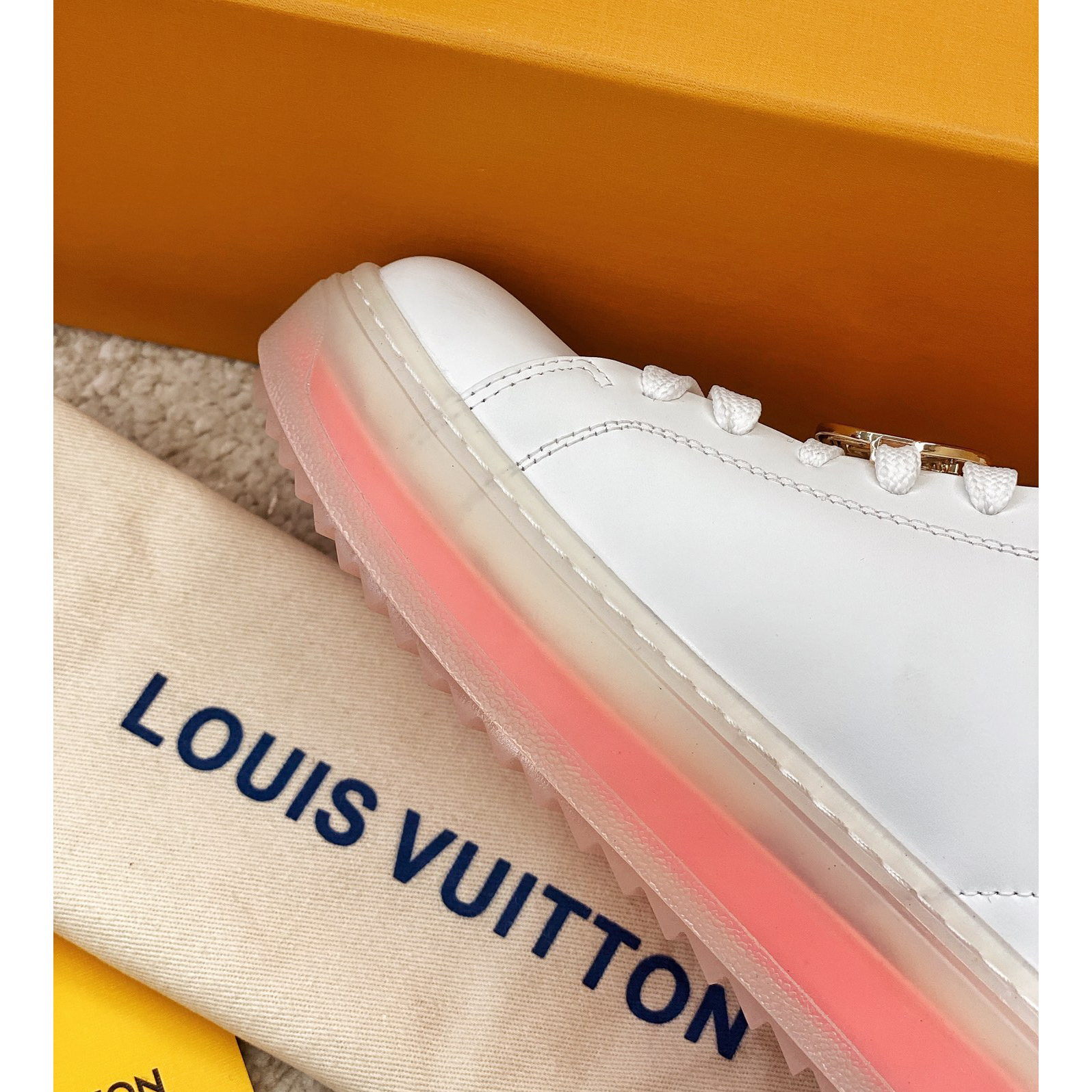 Louis Vuitton Logo Transparent Sole Sneaker  - DopestKickz