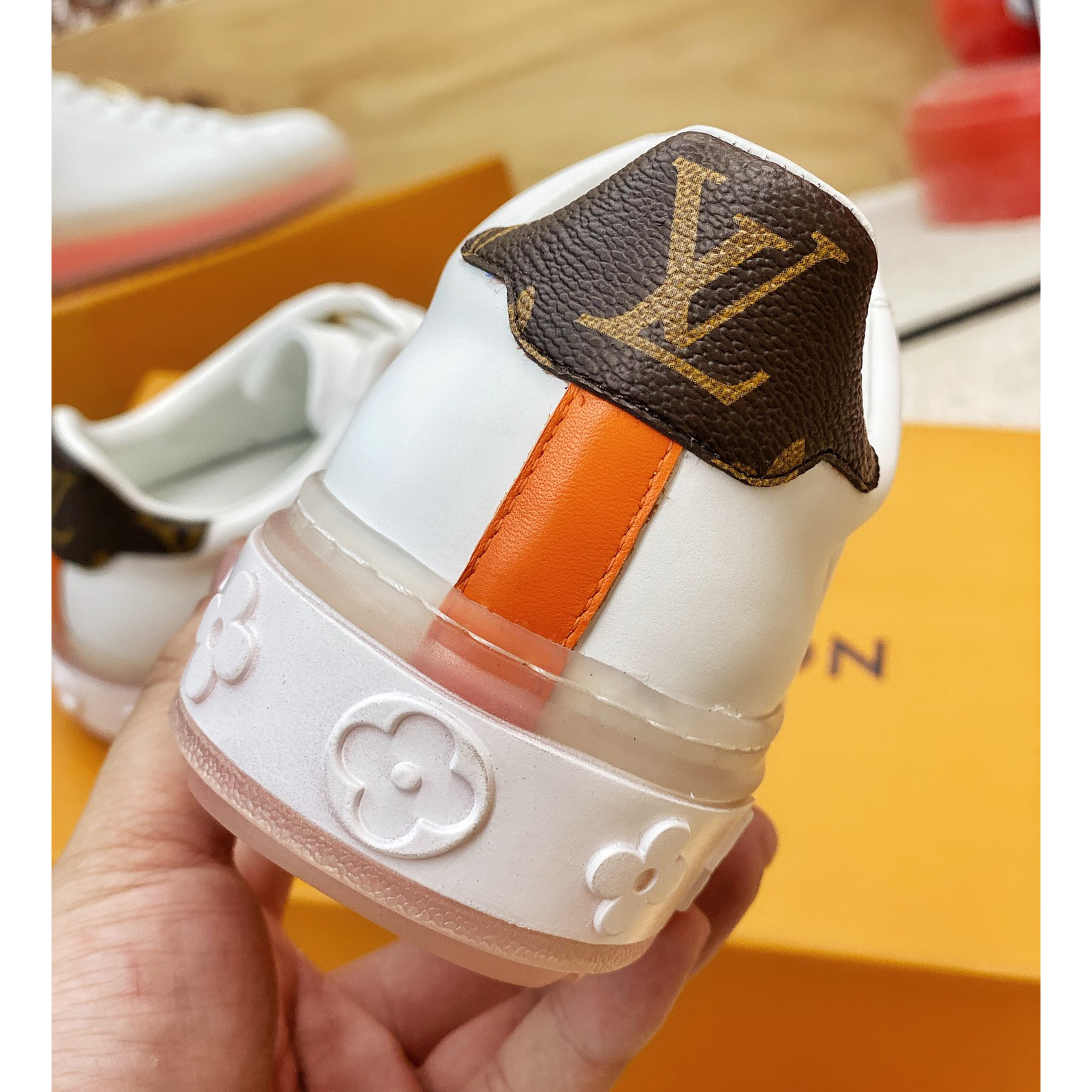 Louis Vuitton Logo Transparent Sole Sneaker  - DopestKickz