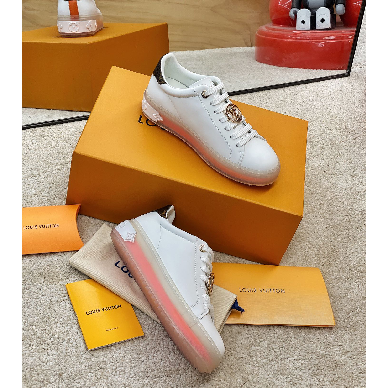Louis Vuitton Logo Transparent Sole Sneaker  - DopestKickz
