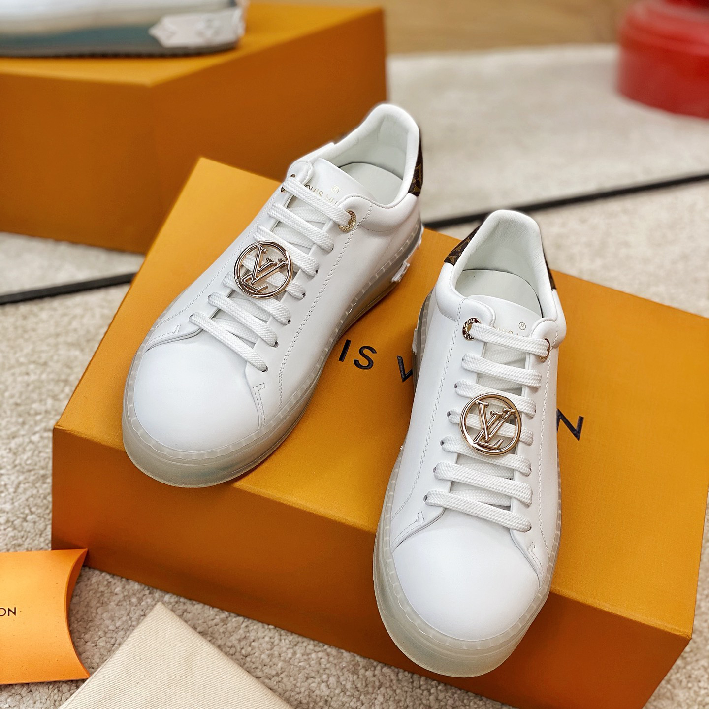 Louis Vuitton Logo Transparent Sole Sneaker  - DopestKickz