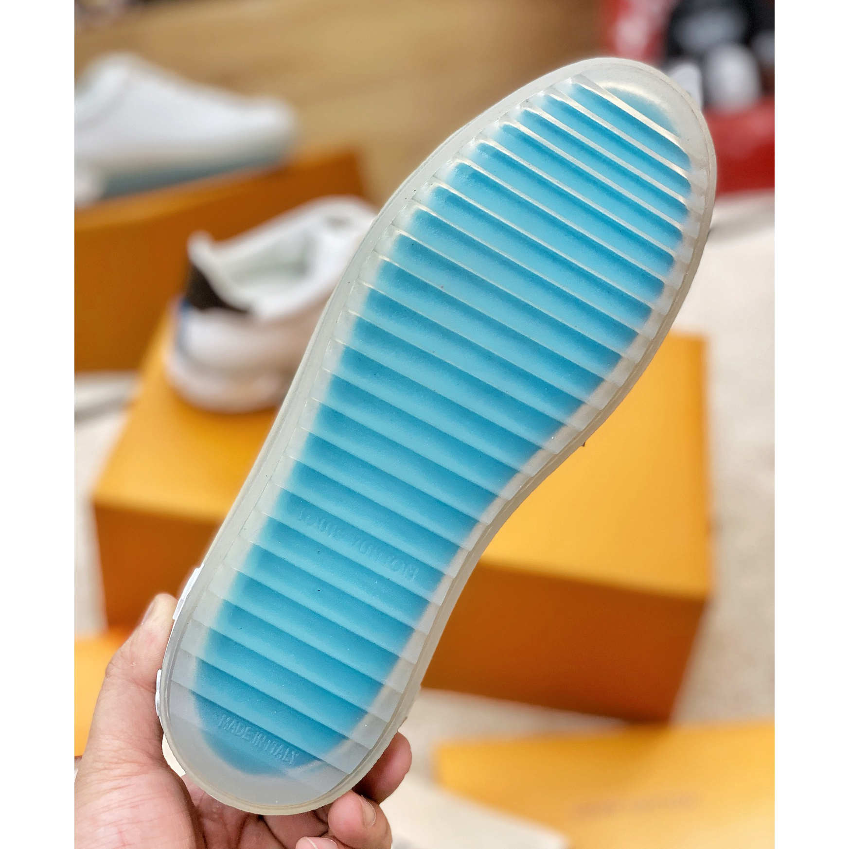 Louis Vuitton Logo Transparent Sole Sneaker  - DopestKickz