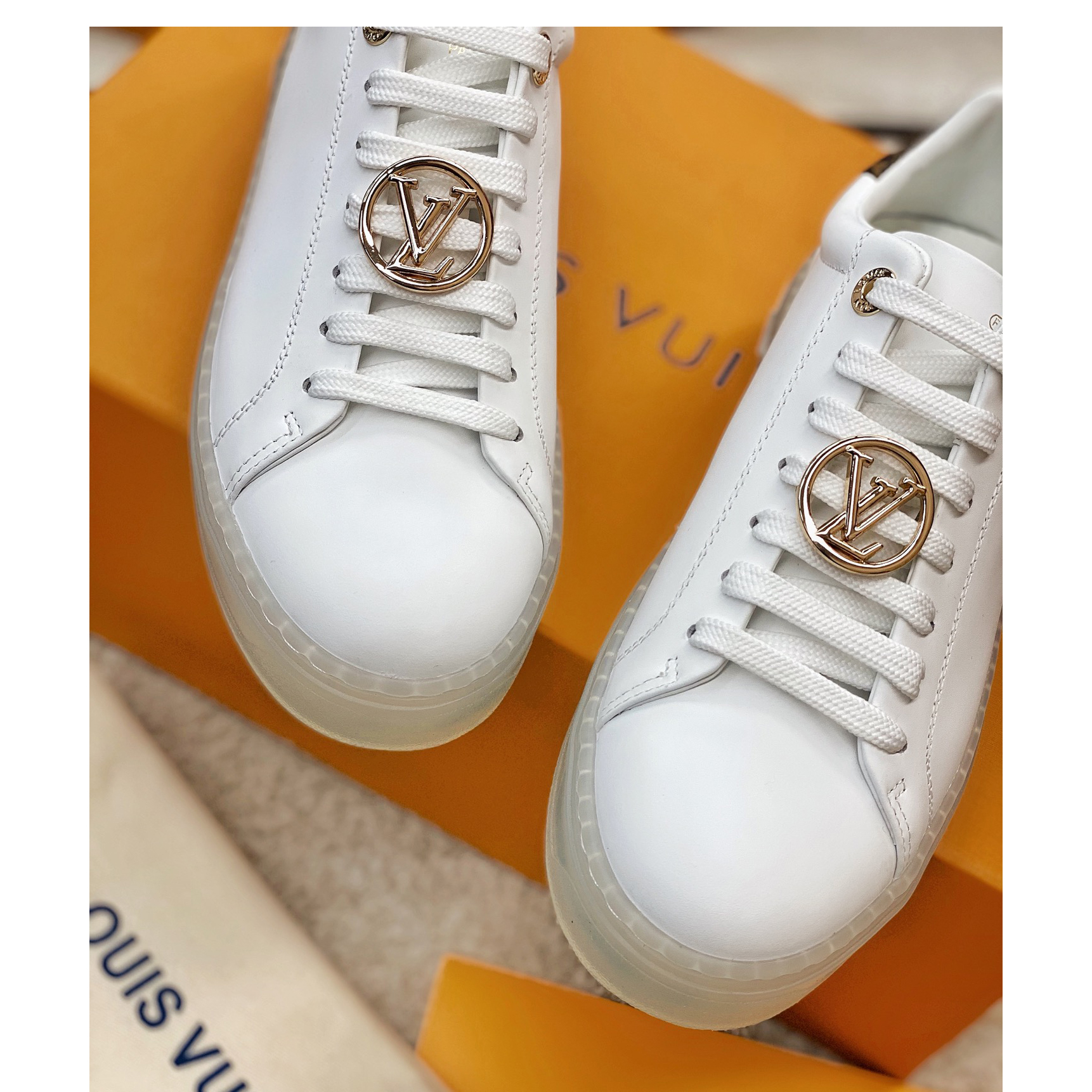 Louis Vuitton Logo Transparent Sole Sneaker  - DopestKickz